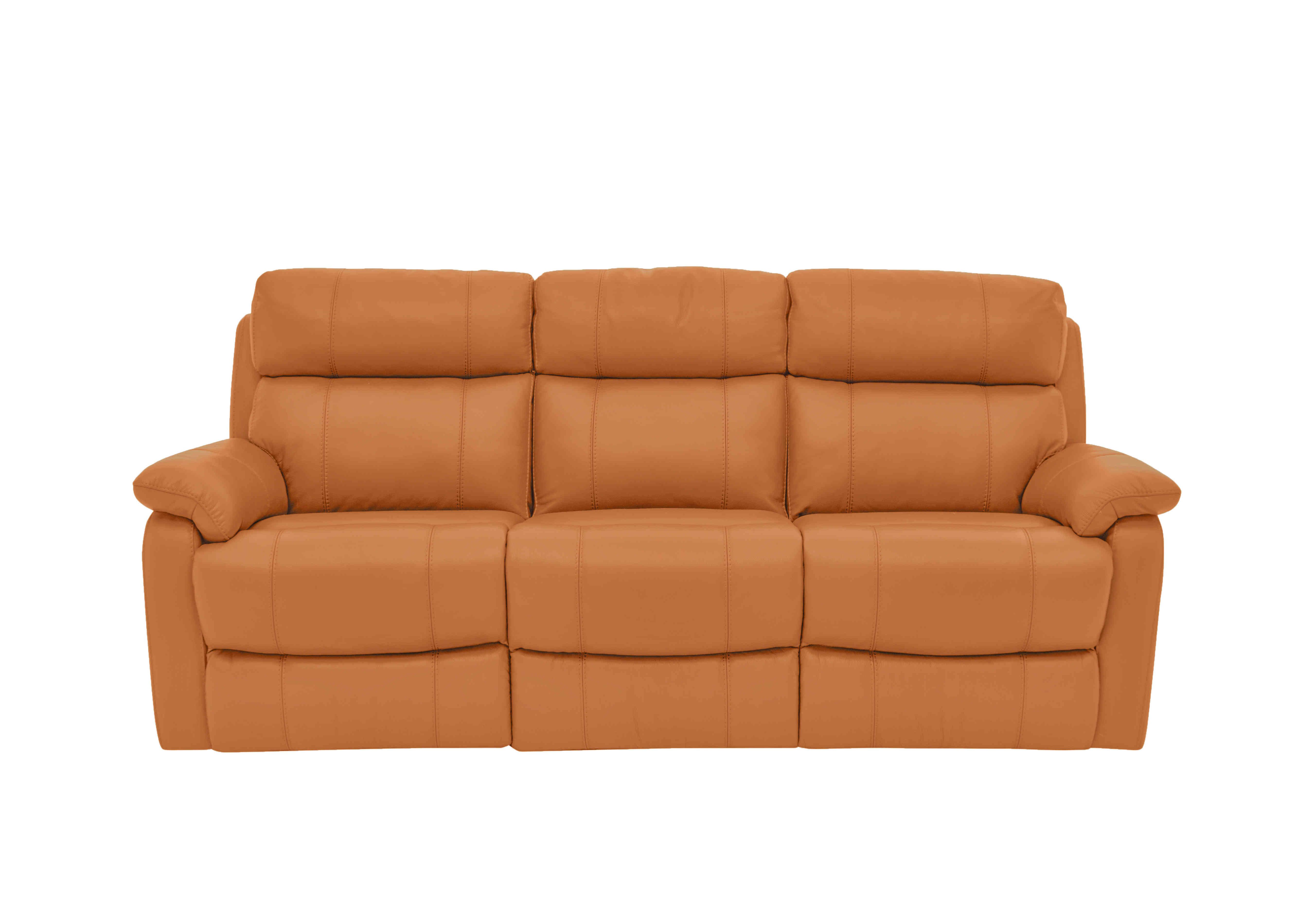 Relax Station Komodo 3 Seater Power Leather Sofa in Bv-335e Honey Yellow on Furniture Village