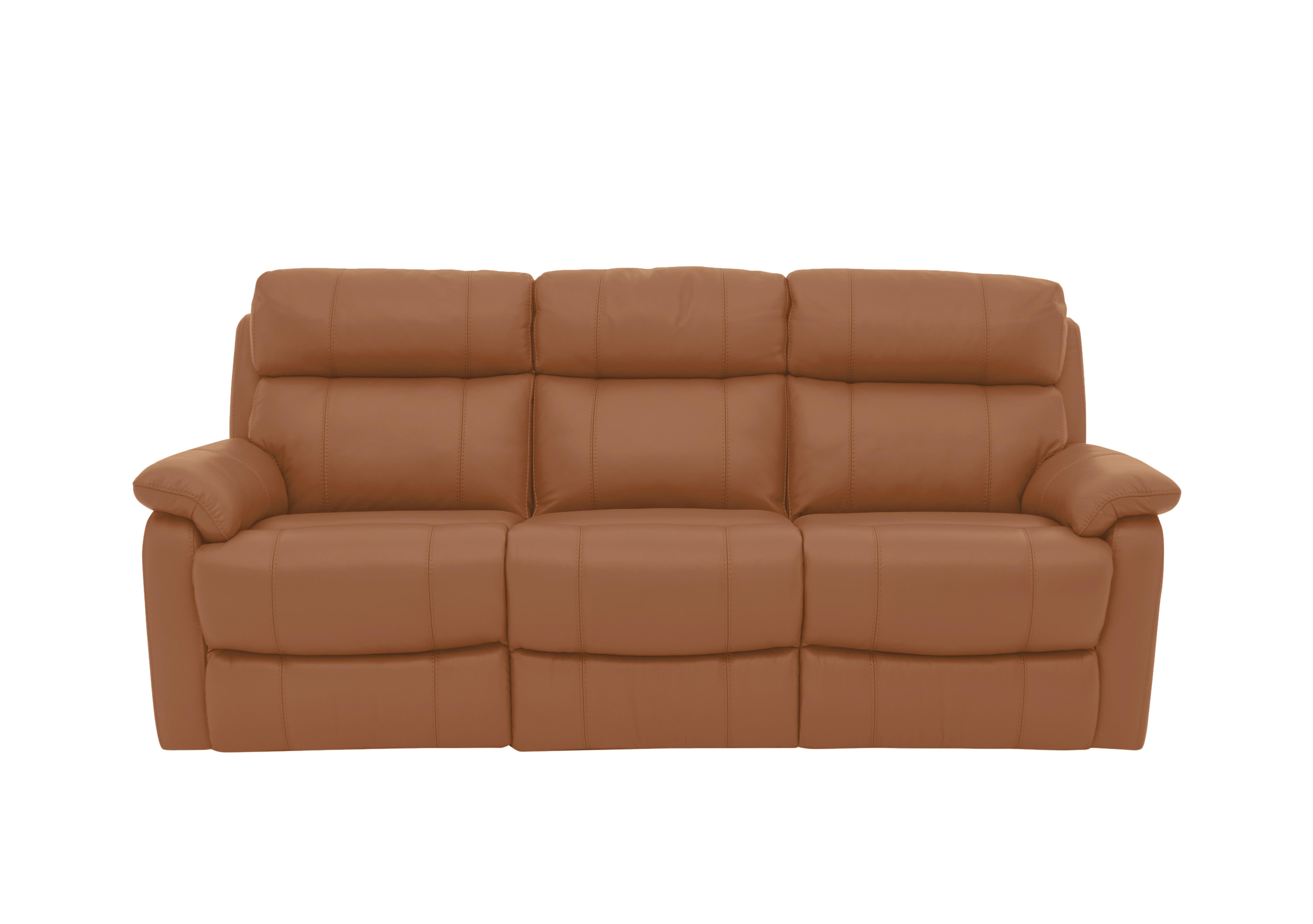 Relax Station Komodo 3 Seater Power Leather Sofa in Nc-334e Pecan Brown on Furniture Village