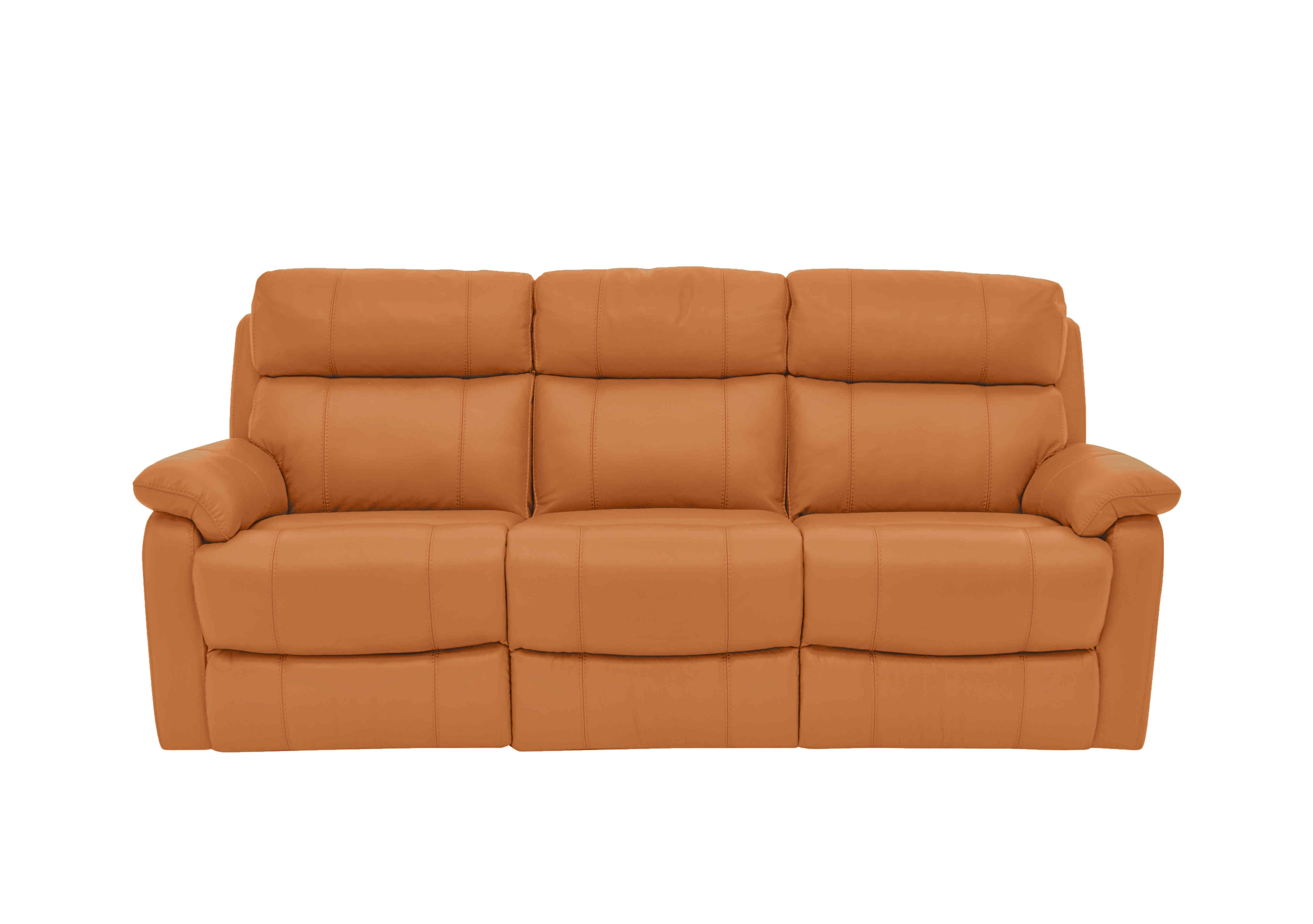 Relax Station Komodo 3 Seater Power Leather Sofa in Nc-335e Honey Yellow on Furniture Village