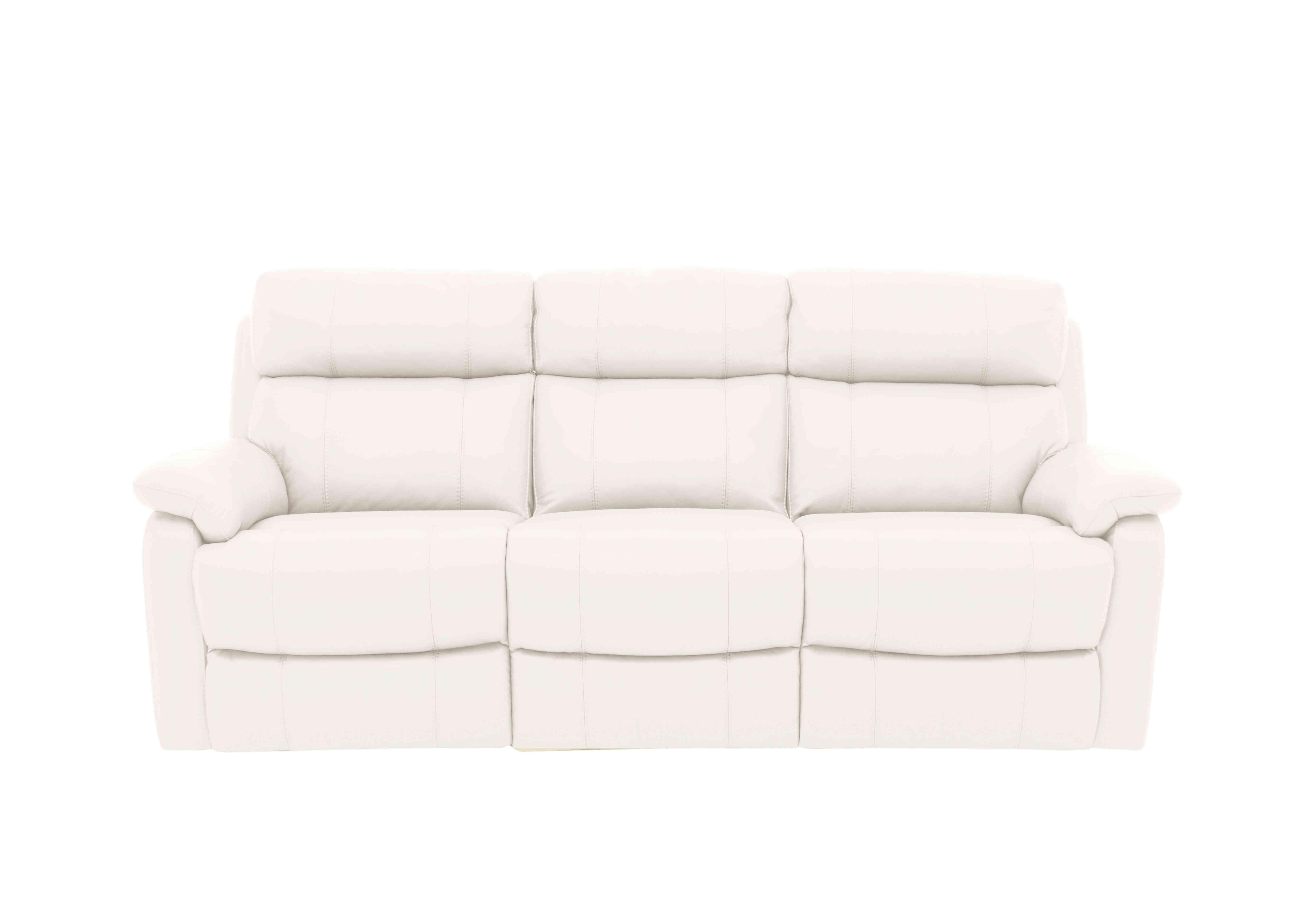 Relax Station Komodo 3 Seater Power Leather Sofa in Nc-744d Star White on Furniture Village