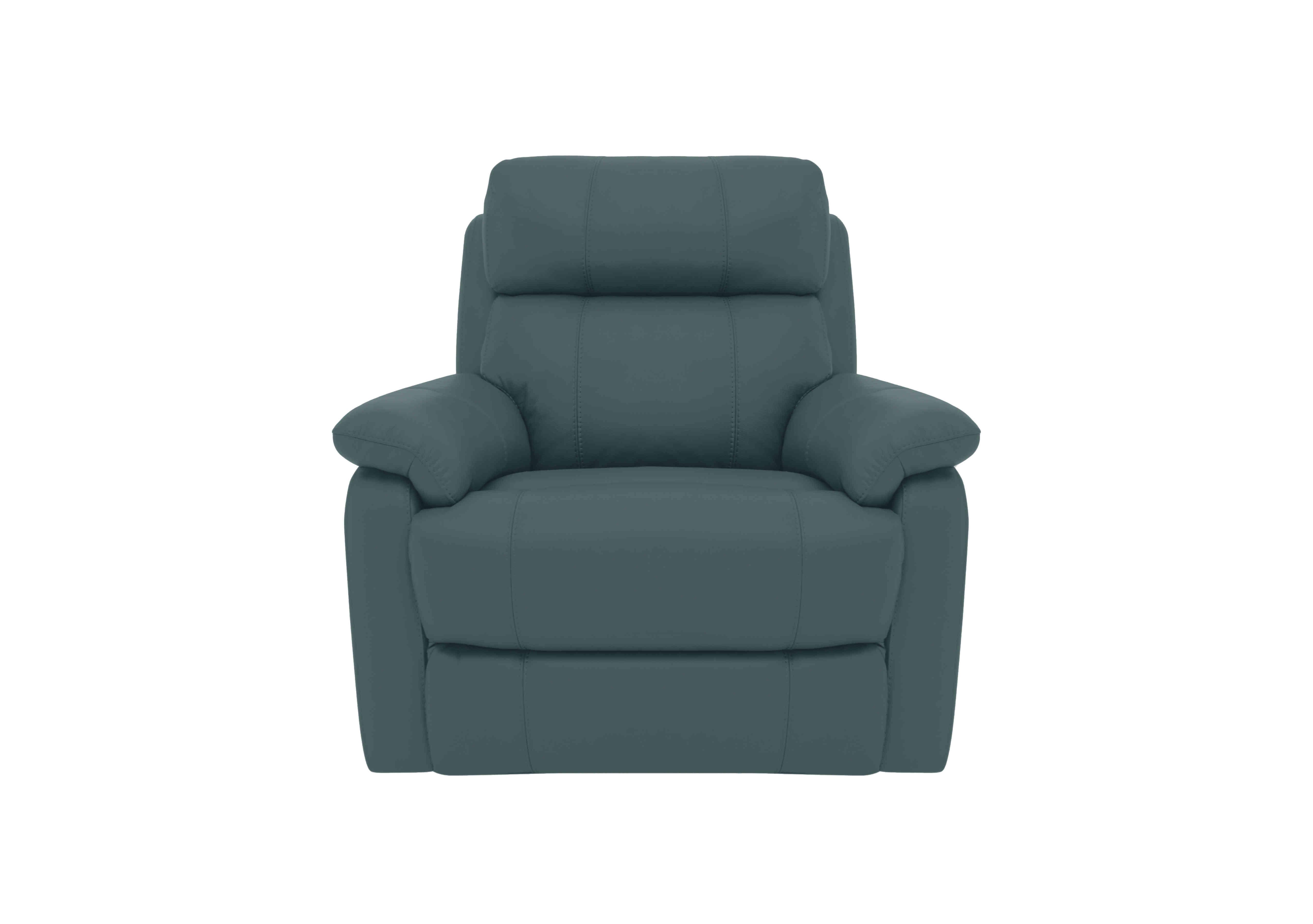Relax Station Komodo Leather Power Armchair in Bv-301e Lake Green on Furniture Village