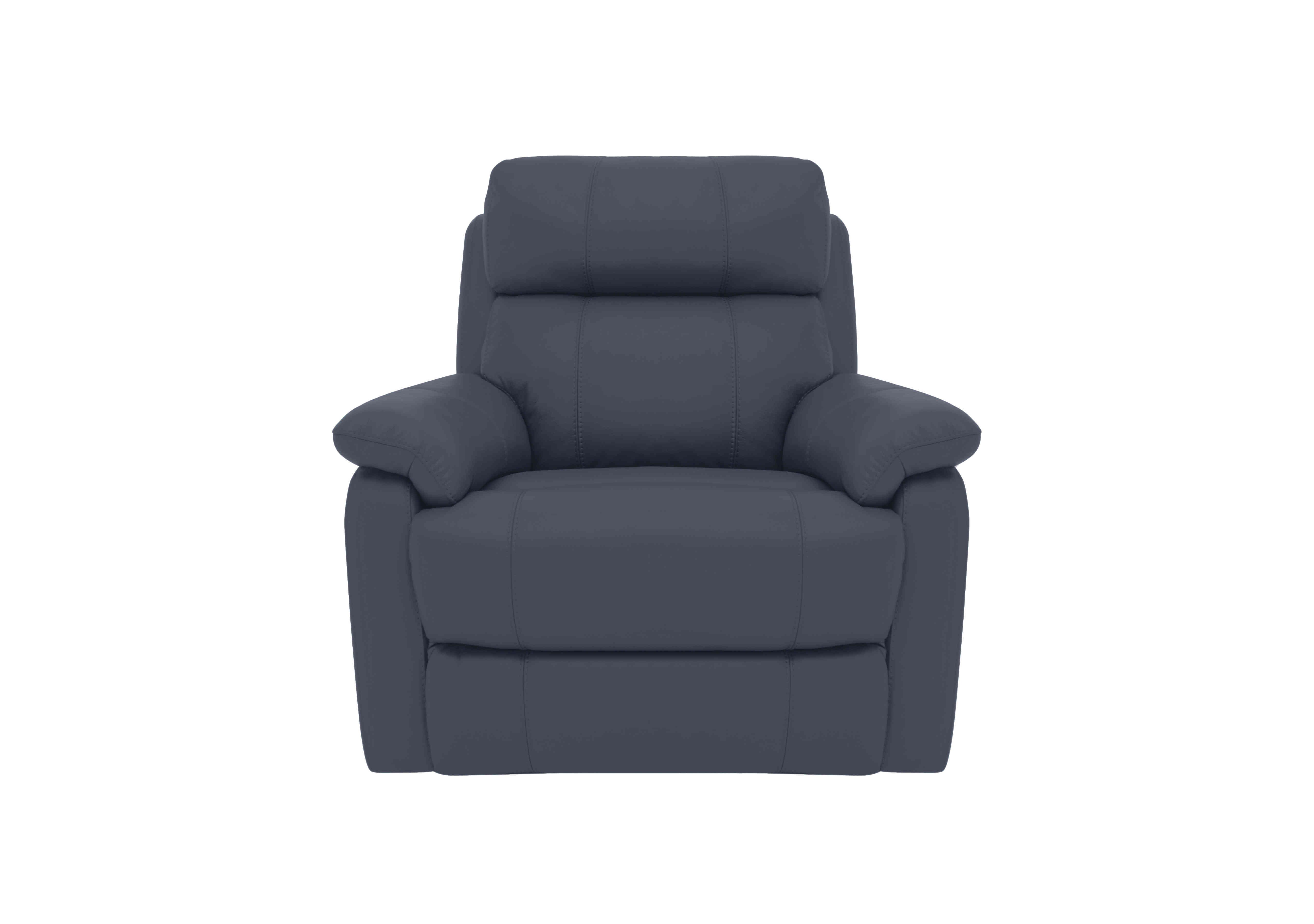 Relax Station Komodo Leather Power Armchair in Bv-313e Ocean Blue on Furniture Village