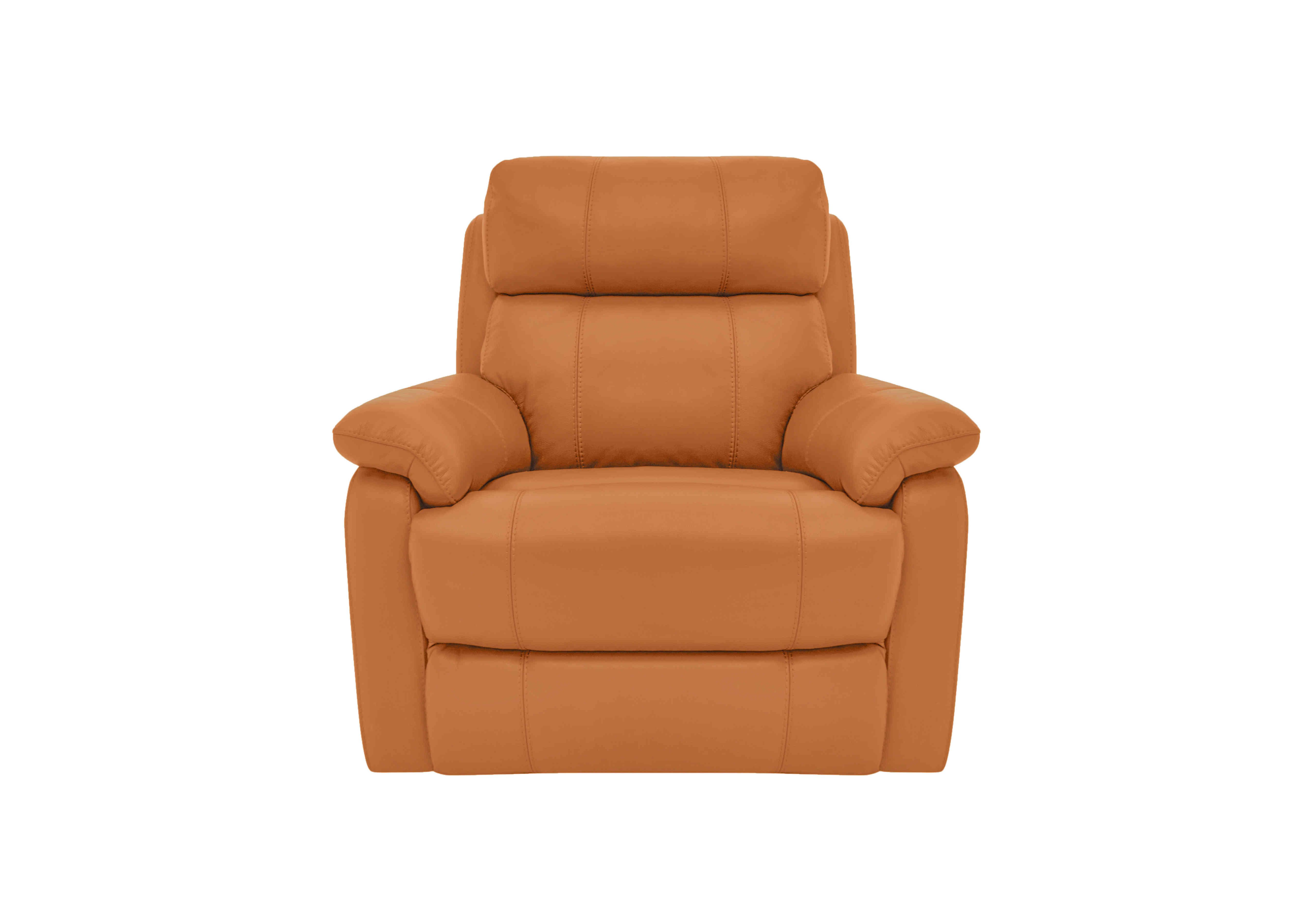 Relax Station Komodo Leather Power Armchair in Bv-335e Honey Yellow on Furniture Village