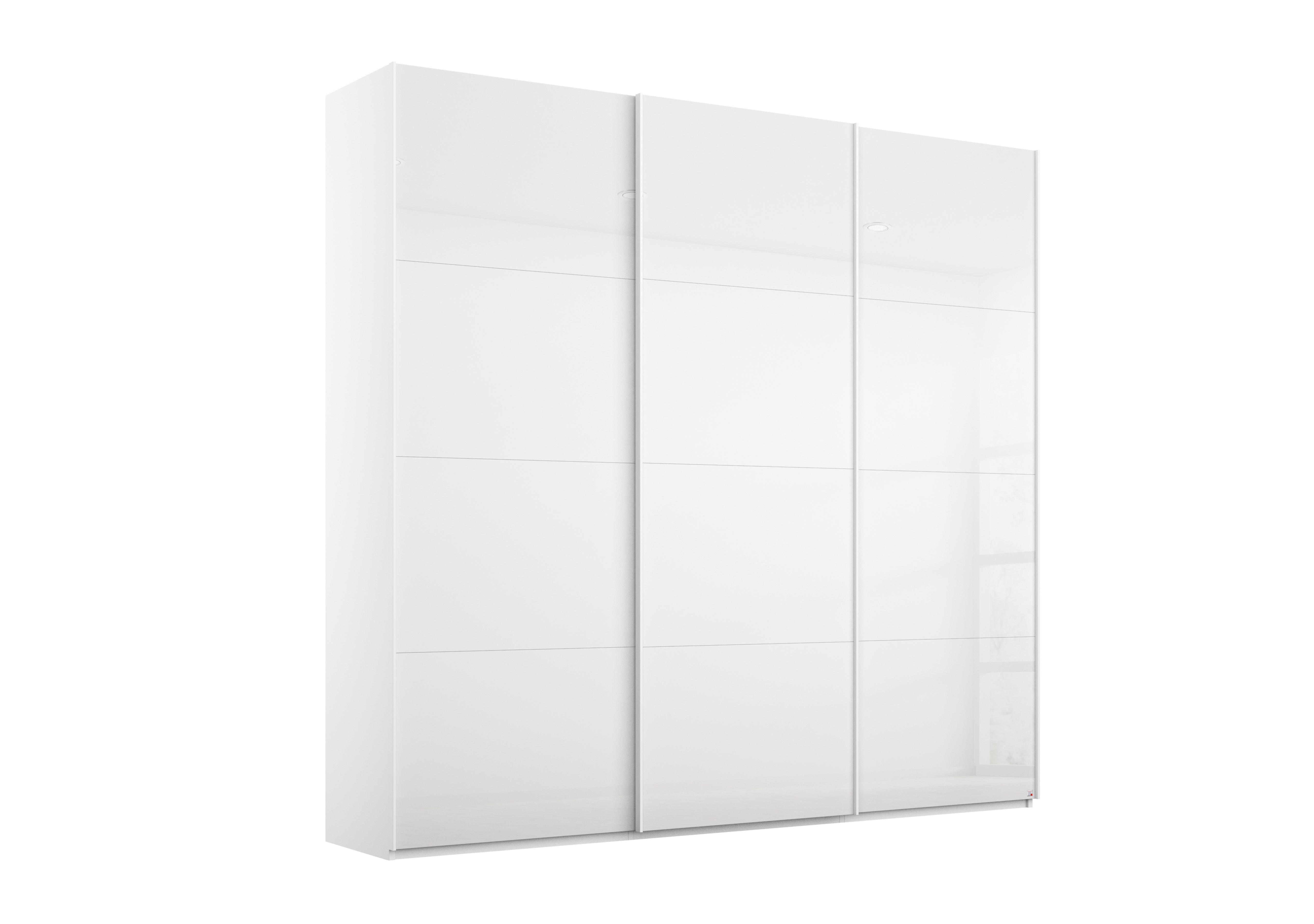 Formes Glass 3 Door Sliding Wardrobe in A131b White White Front on Furniture Village