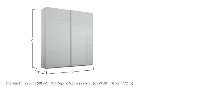 Formes Glass 2 Door Slider Wardrobe in  on Furniture Village