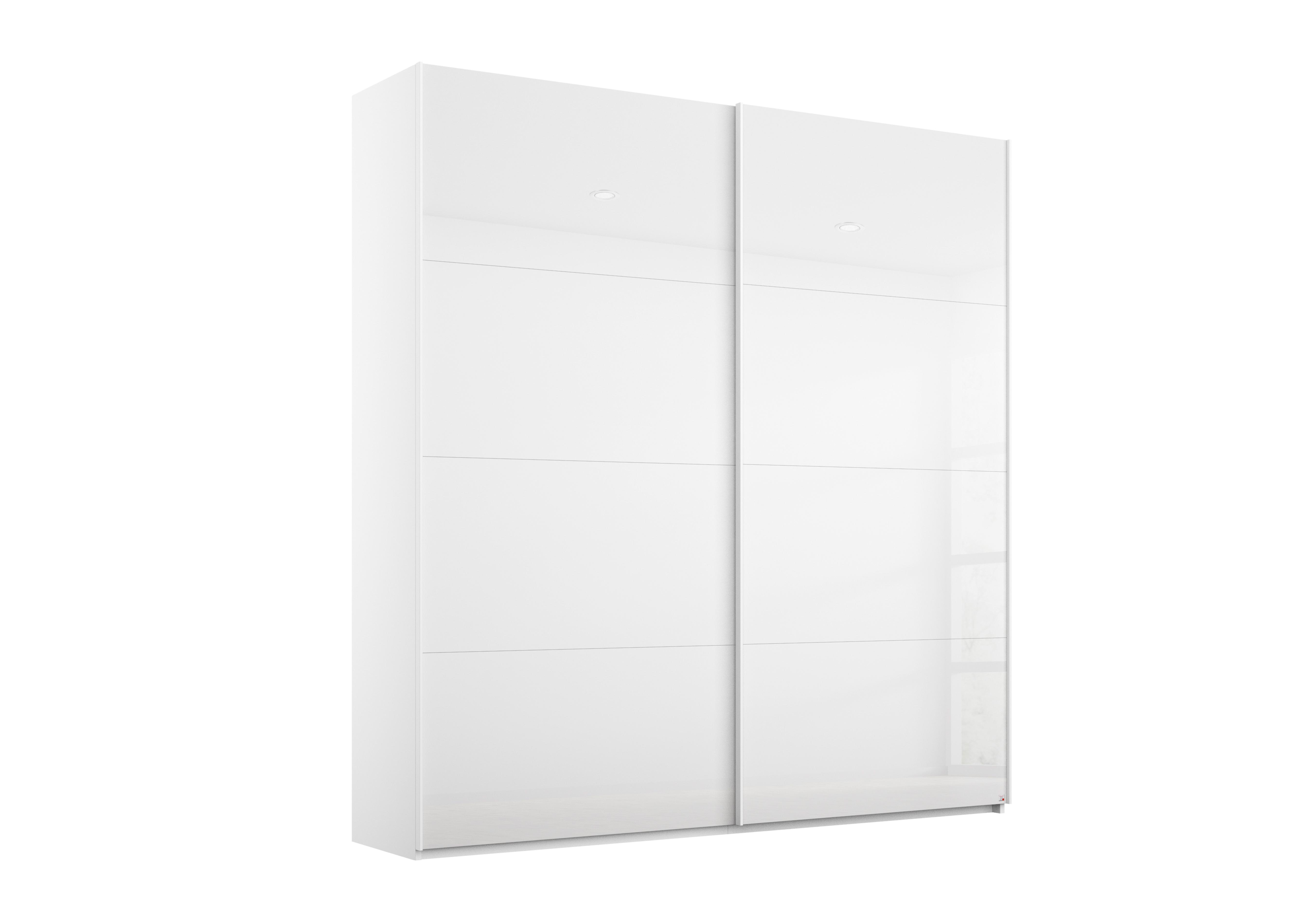 Formes Glass 2 Door Slider Wardrobe in A131b White White Front on Furniture Village