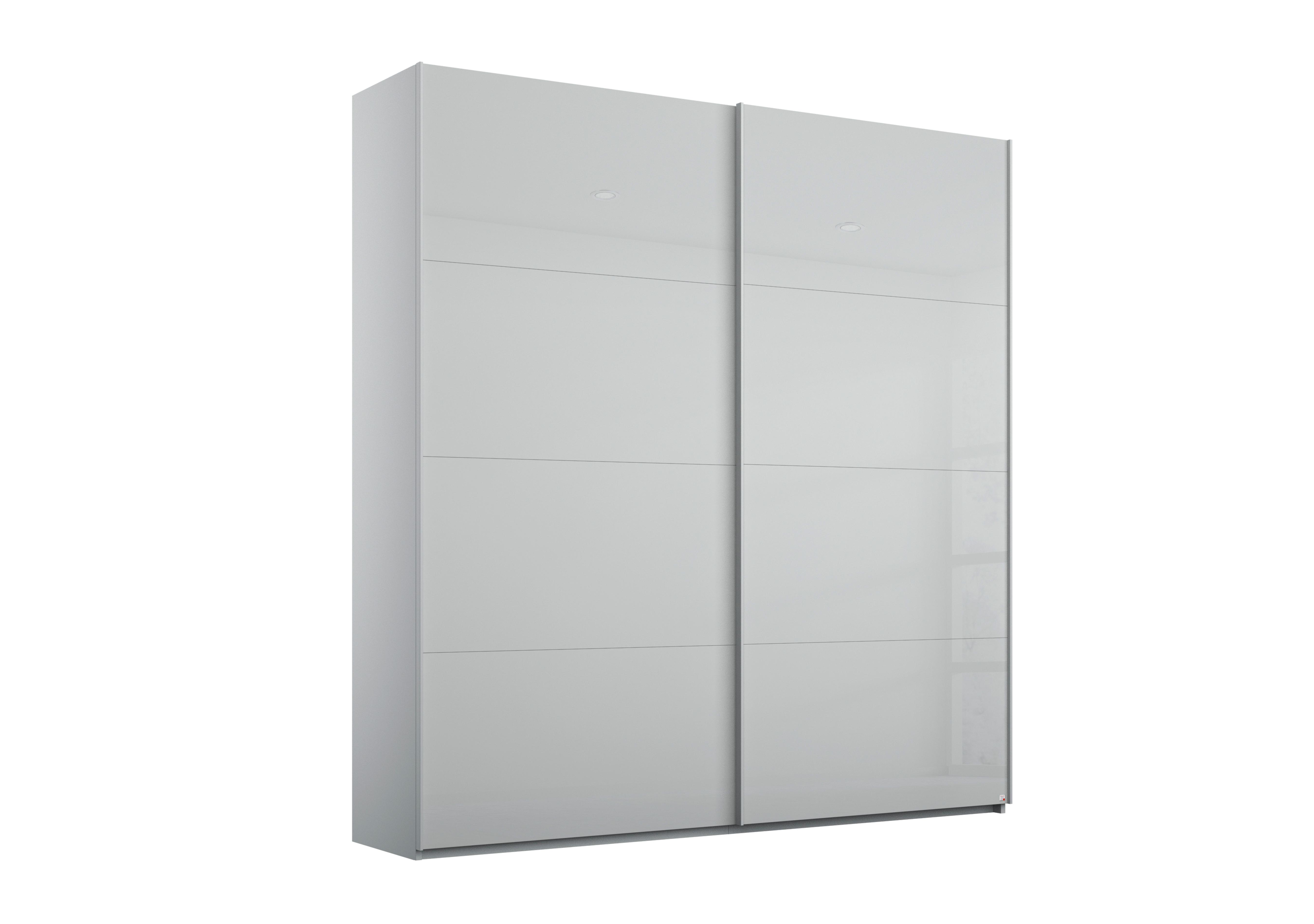 Formes Glass 2 Door Slider Wardrobe in A145b Silk Grey Silk Grey Frnt on Furniture Village