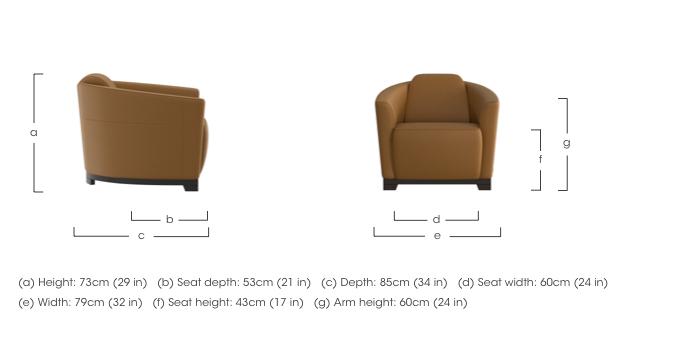 Ketty Leather Accent Chair in  on Furniture Village