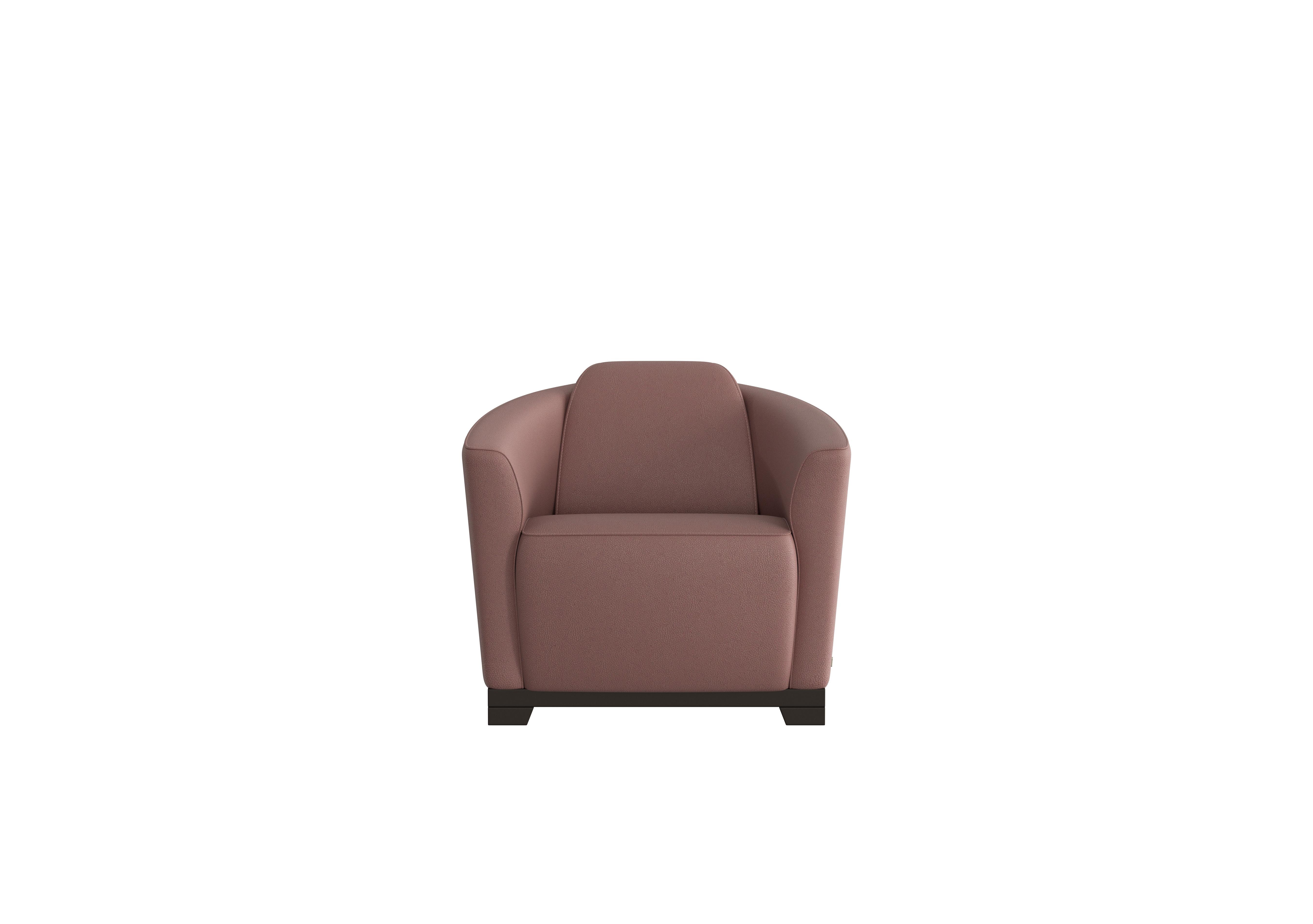 Ketty Leather Accent Chair in Botero Cipria 2160 on Furniture Village