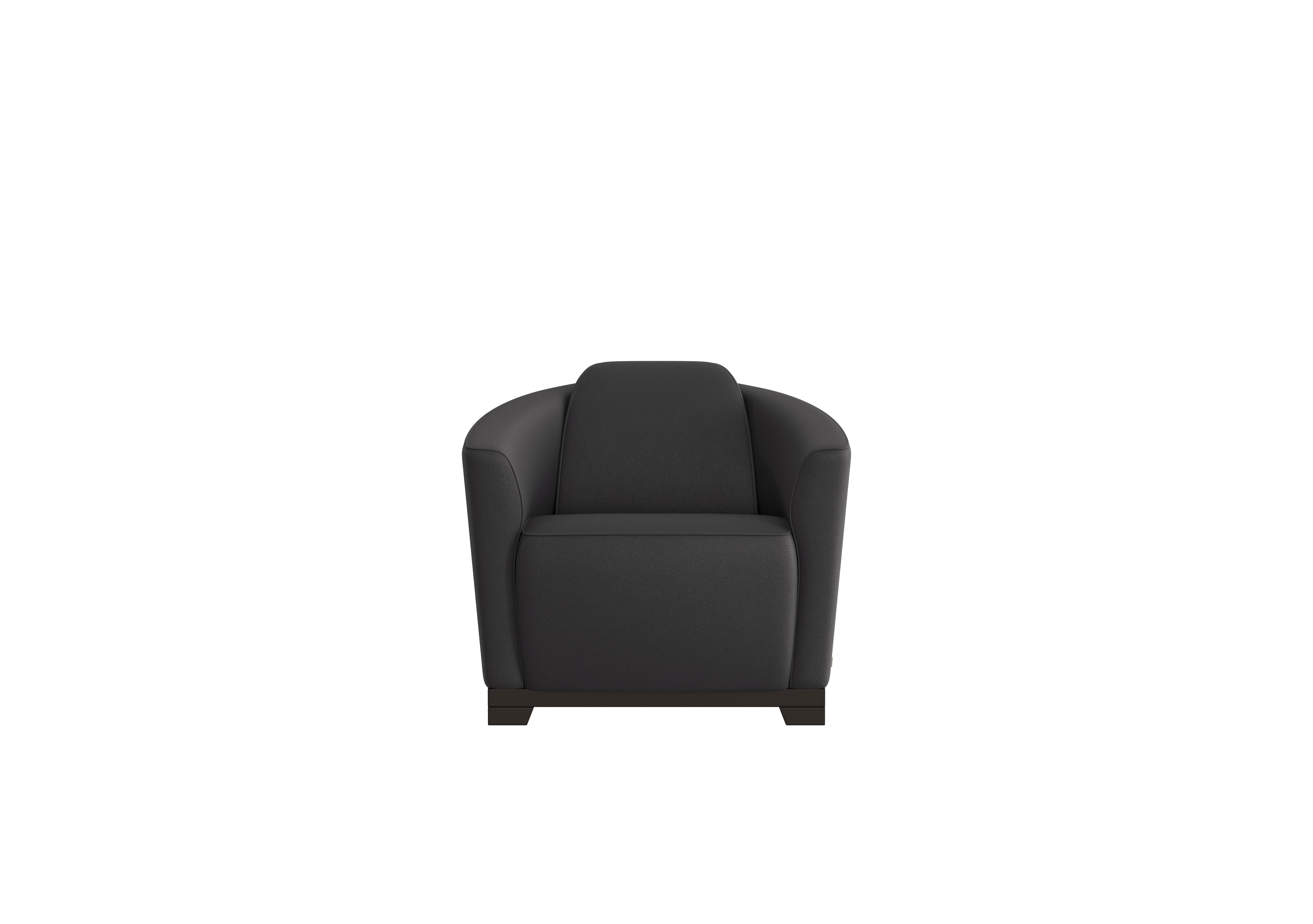 Ketty Leather Accent Chair in Botero Nero 2154 on Furniture Village