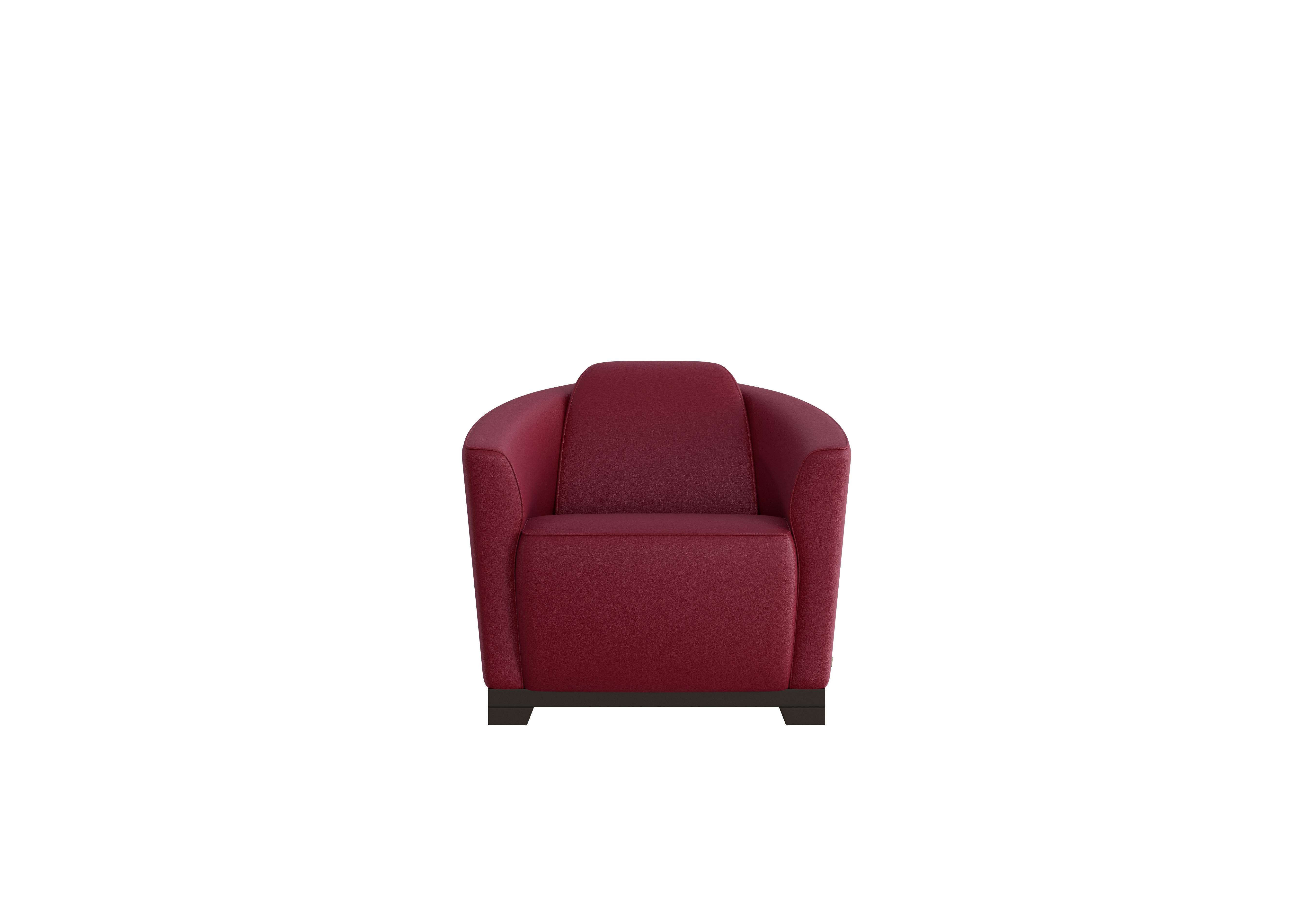 Ketty Leather Accent Chair in Dali Bordeaux 1521 on Furniture Village