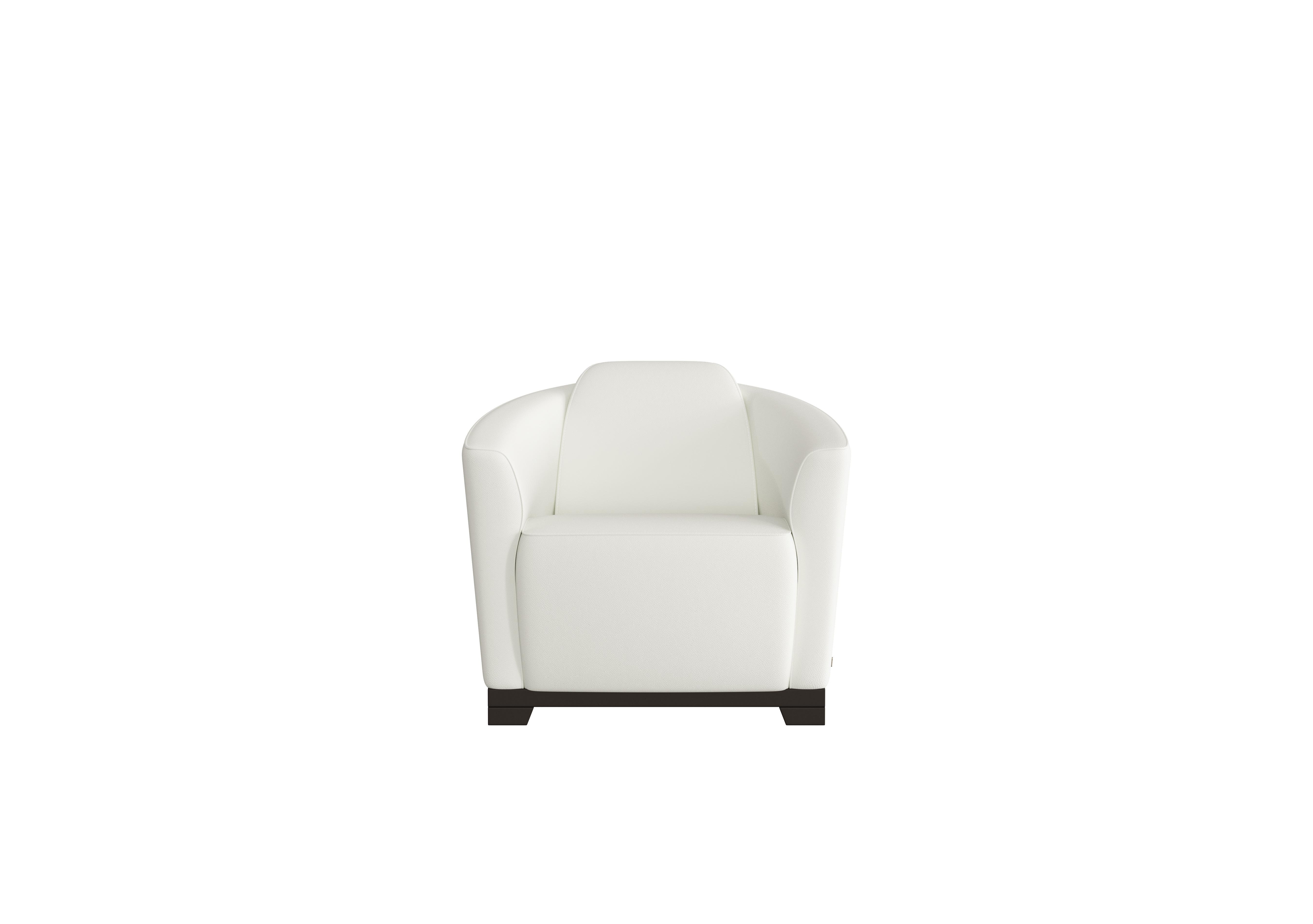 Ketty Leather Accent Chair in Torello Bianco Puro 370 on Furniture Village