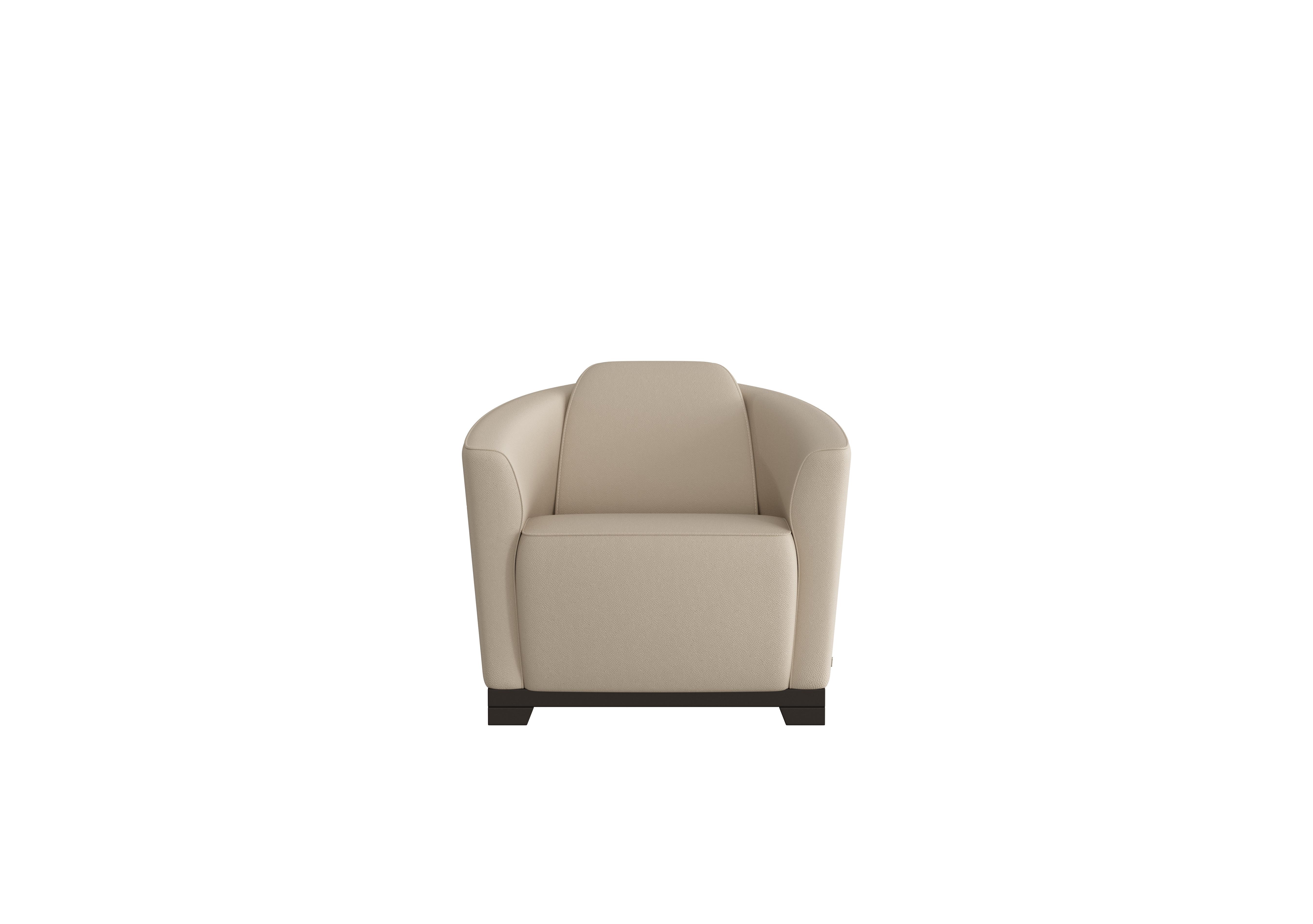 Ketty Leather Accent Chair in Torello Fango 352 on Furniture Village