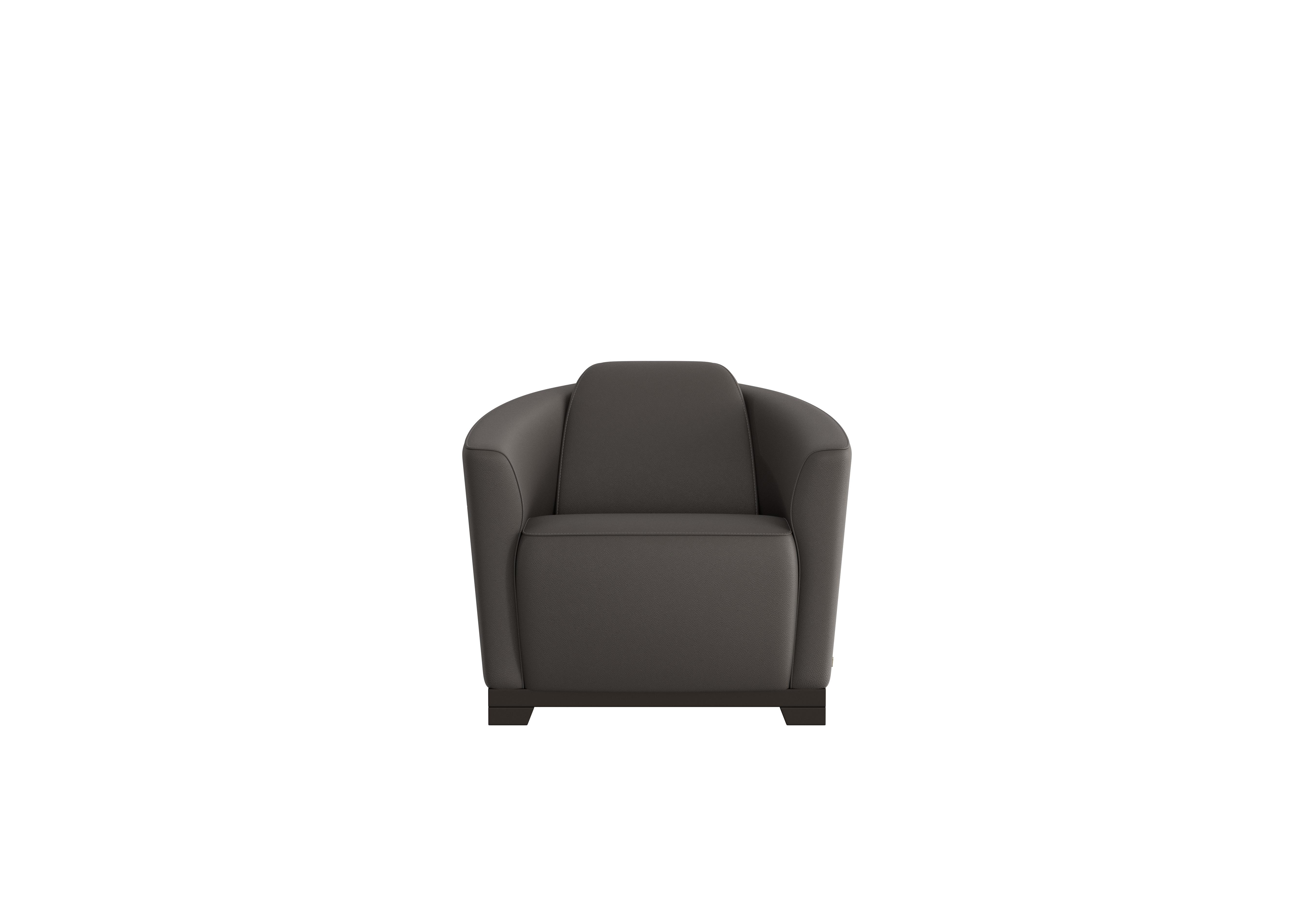 Ketty Leather Accent Chair in Torello Grigio Scuro 327 on Furniture Village