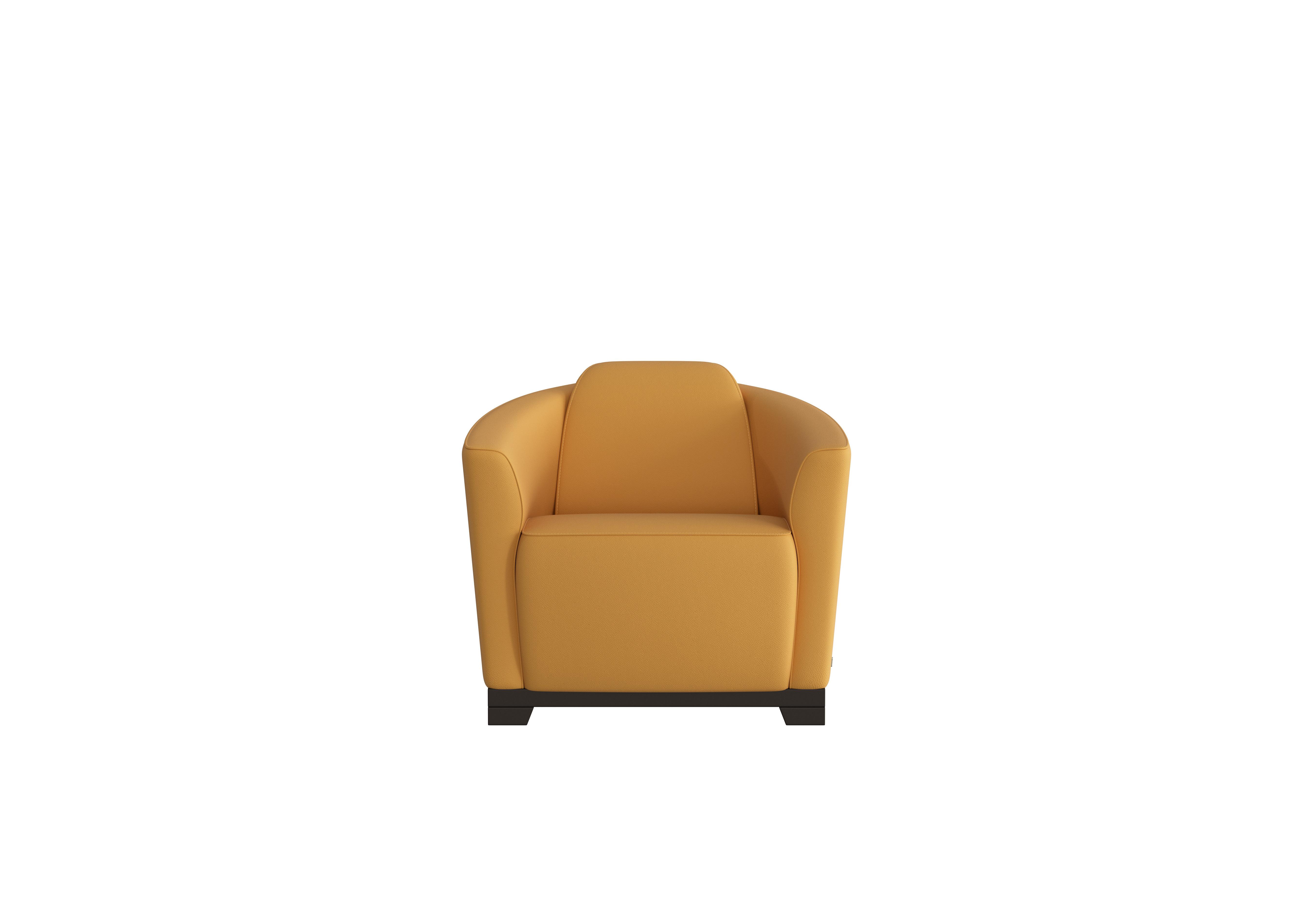 Ketty Leather Accent Chair in Torello Senape 355 on Furniture Village