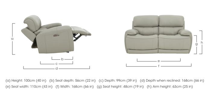 Rocco 2 Seater Leather Power Rocker Sofa with Power Headrests in  on Furniture Village
