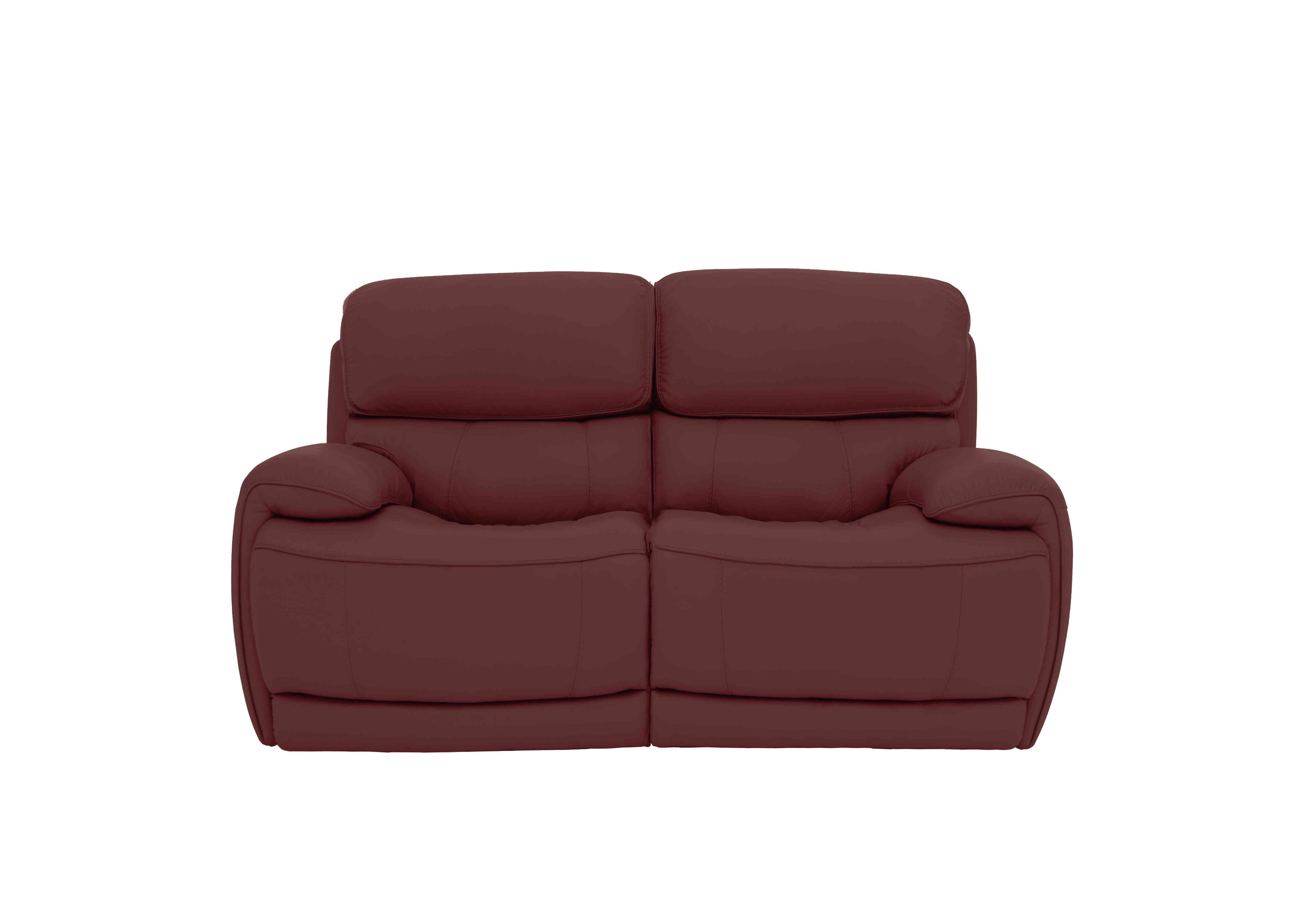 Rocco 2 Seater Leather Power Rocker Sofa with Power Headrests in Bv-035c Deep Red on Furniture Village
