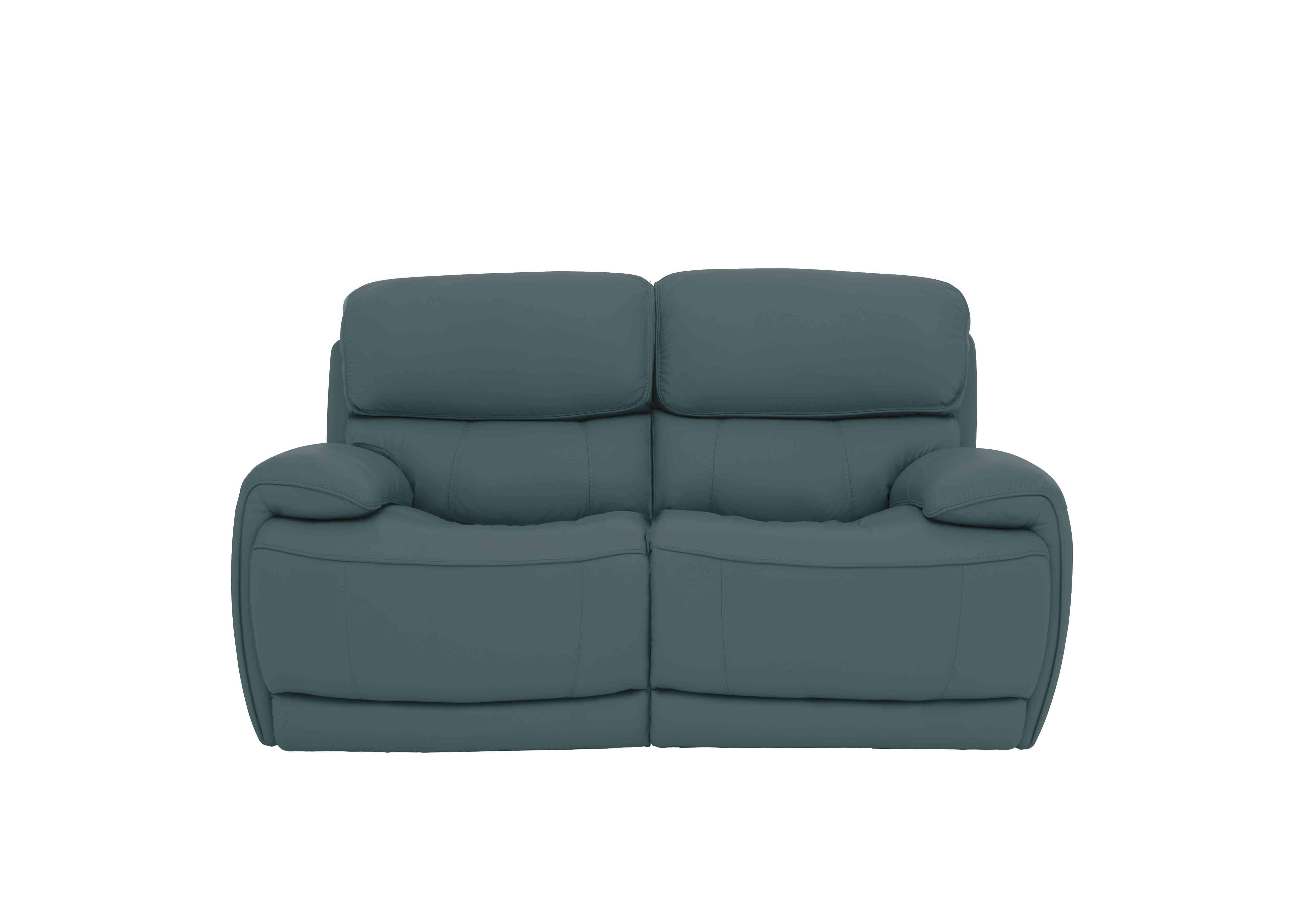 Rocco 2 Seater Leather Power Rocker Sofa with Power Headrests in Bv-301e Lake Green on Furniture Village