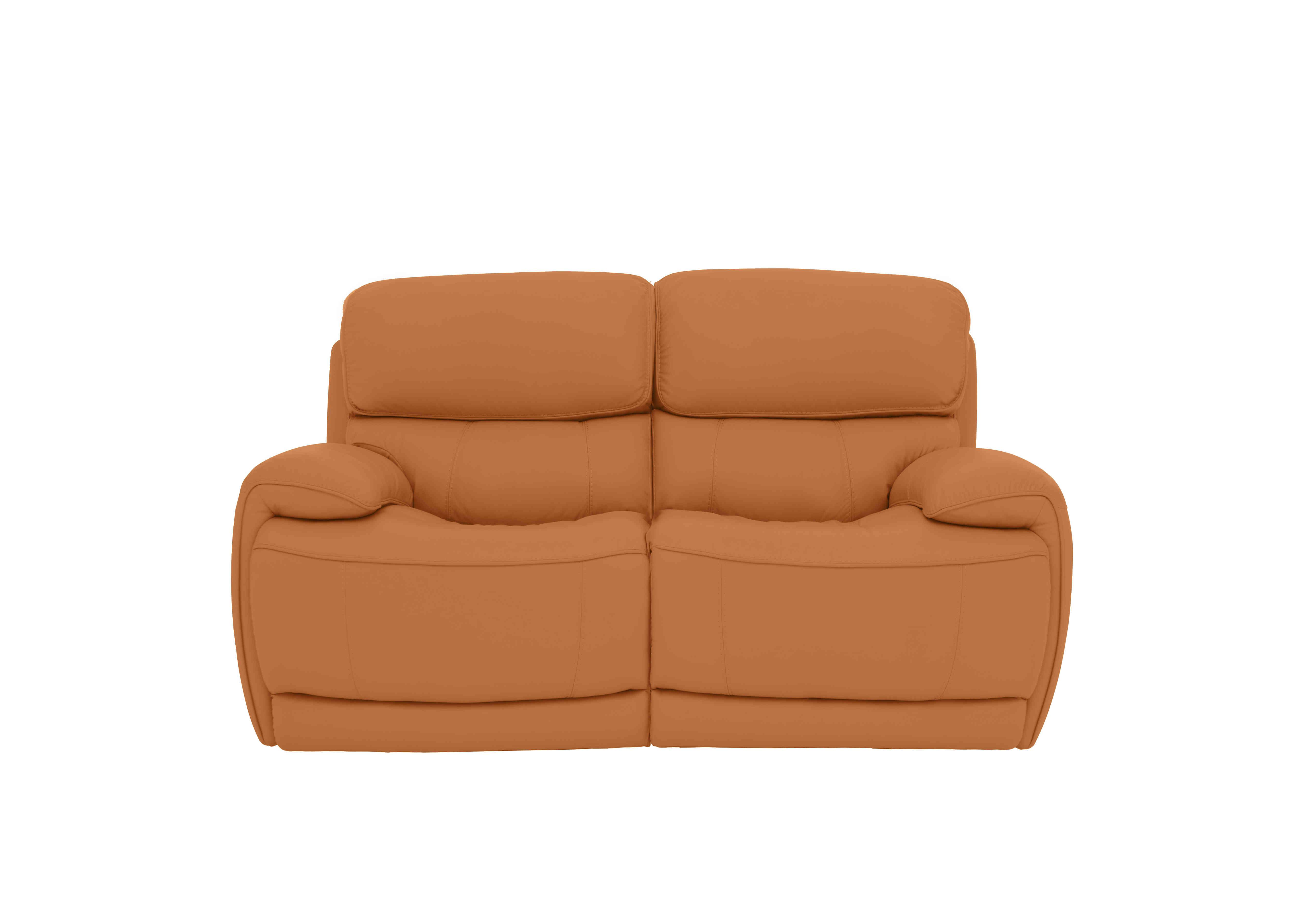 Rocco 2 Seater Leather Power Rocker Sofa with Power Headrests in Bv-335e Honey Yellow on Furniture Village