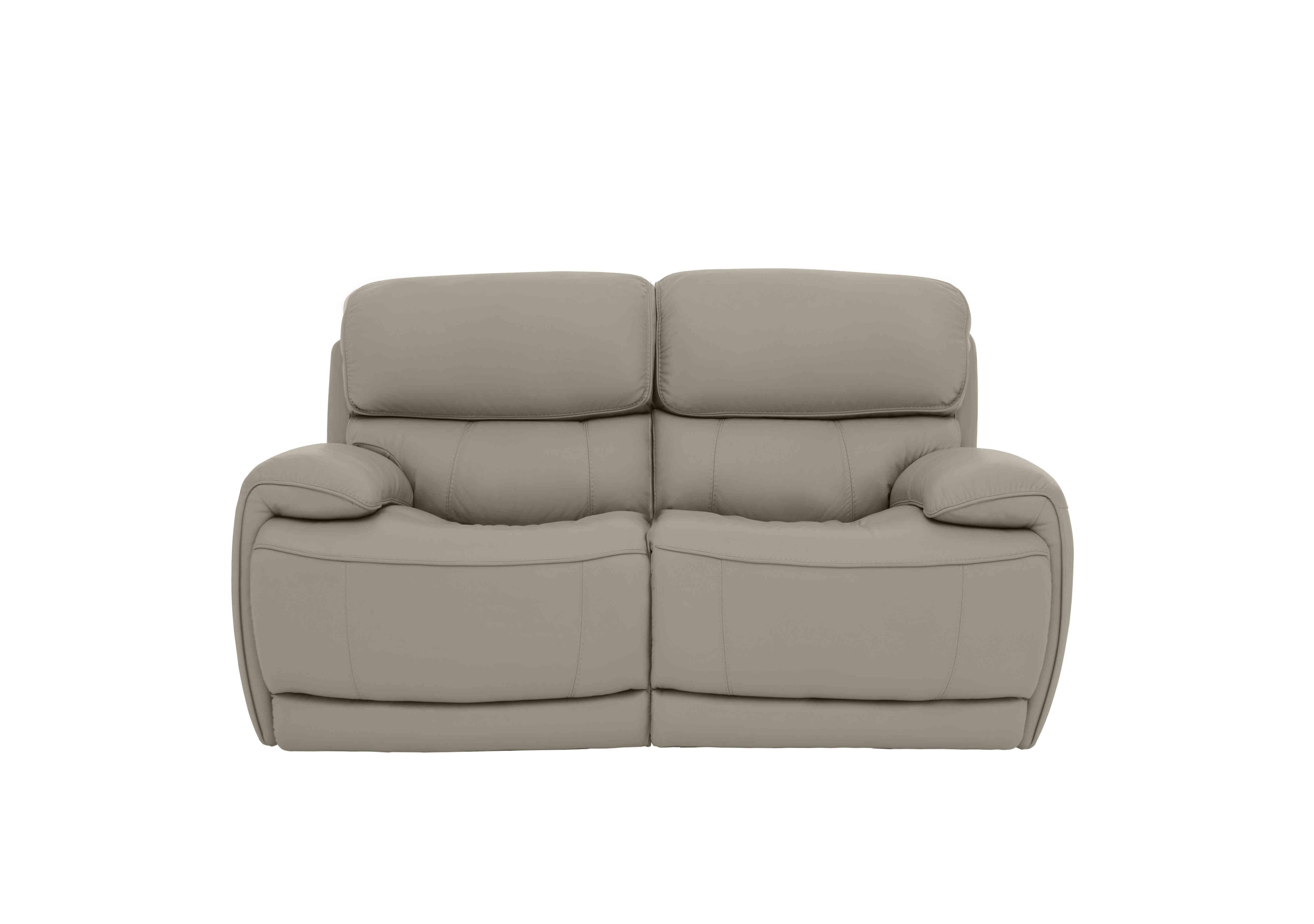 Rocco 2 Seater Leather Power Rocker Sofa with Power Headrests in Bv-946b Silver Grey on Furniture Village