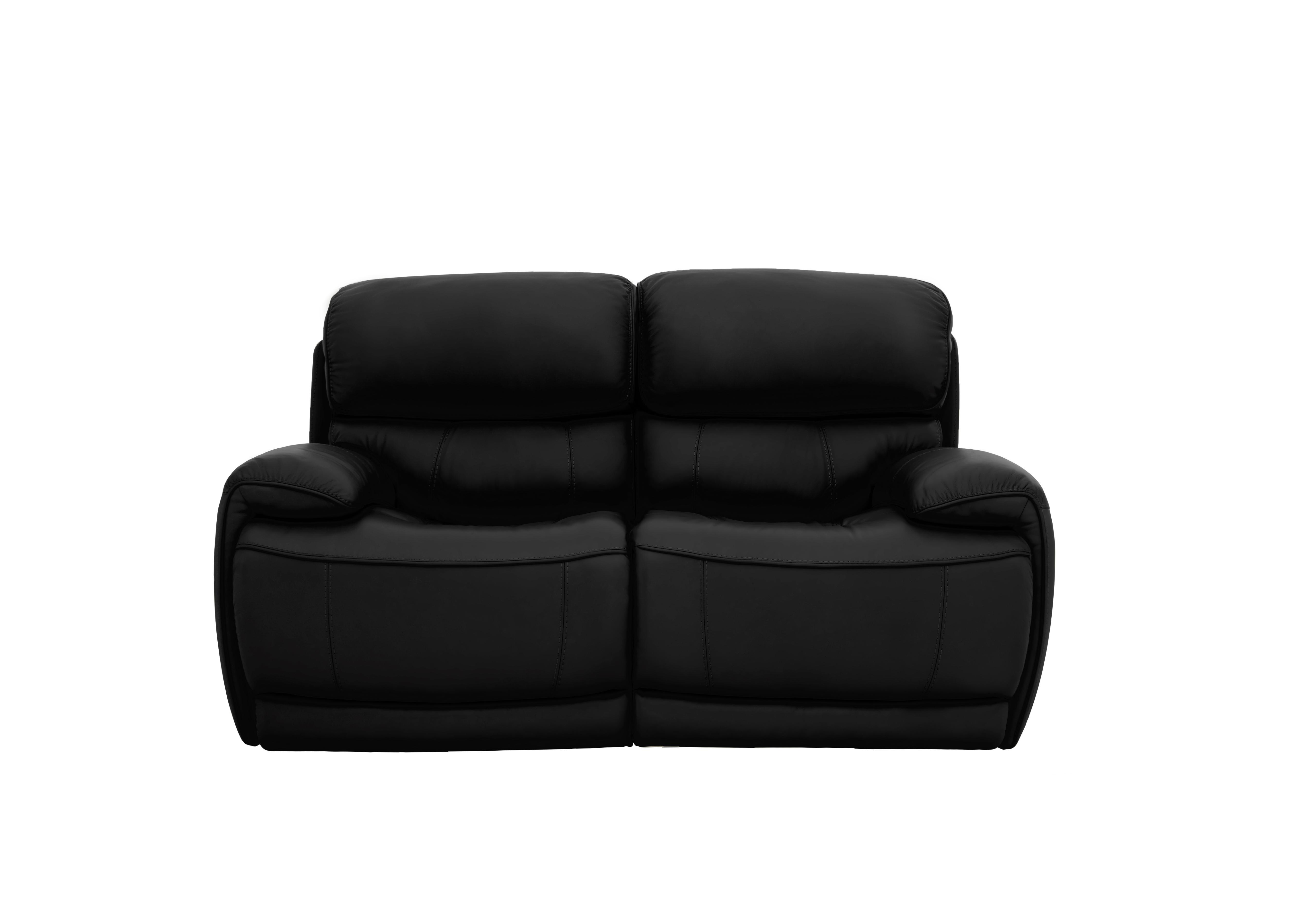 Rocco 2 Seater Leather Power Rocker Sofa with Power Headrests in Nc-023c Black on Furniture Village