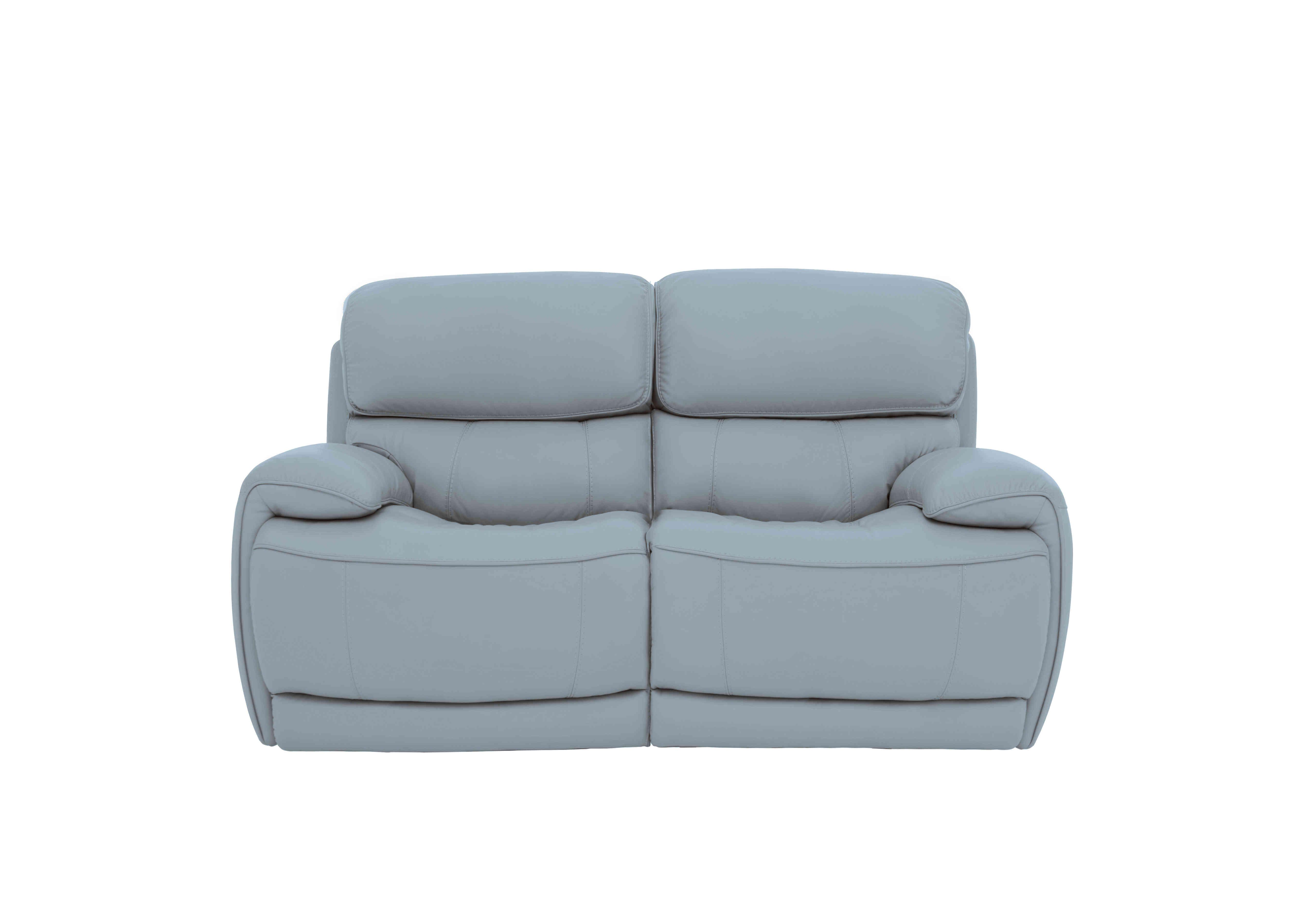 Rocco 2 Seater Leather Power Rocker Sofa with Power Headrests in Nc-026e Pearl Blue on Furniture Village
