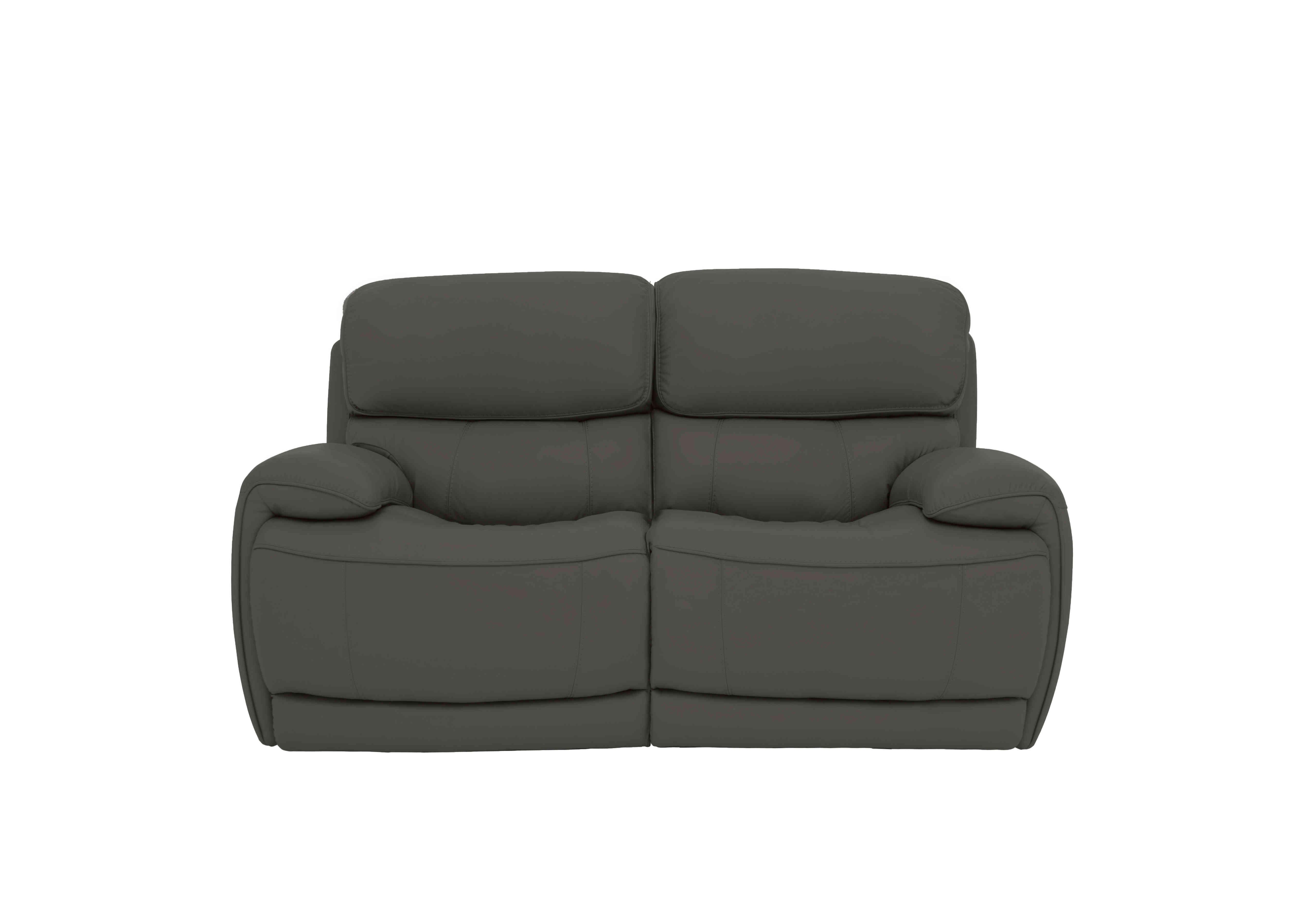 Rocco 2 Seater Leather Power Rocker Sofa with Power Headrests in Nc-088e Charcoal Grey on Furniture Village