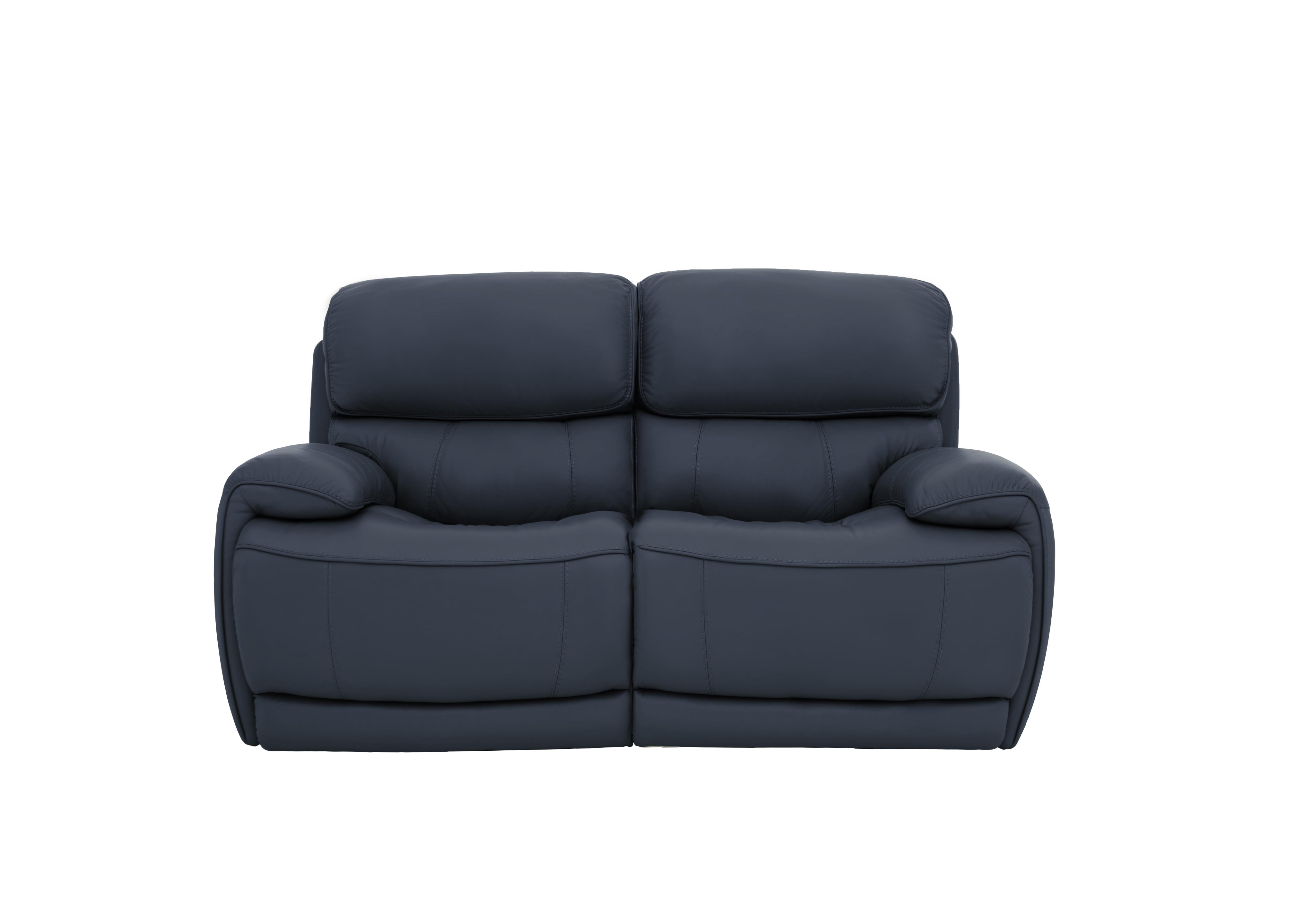 Rocco 2 Seater Leather Power Rocker Sofa with Power Headrests in Nc-313e Ocean Blue on Furniture Village