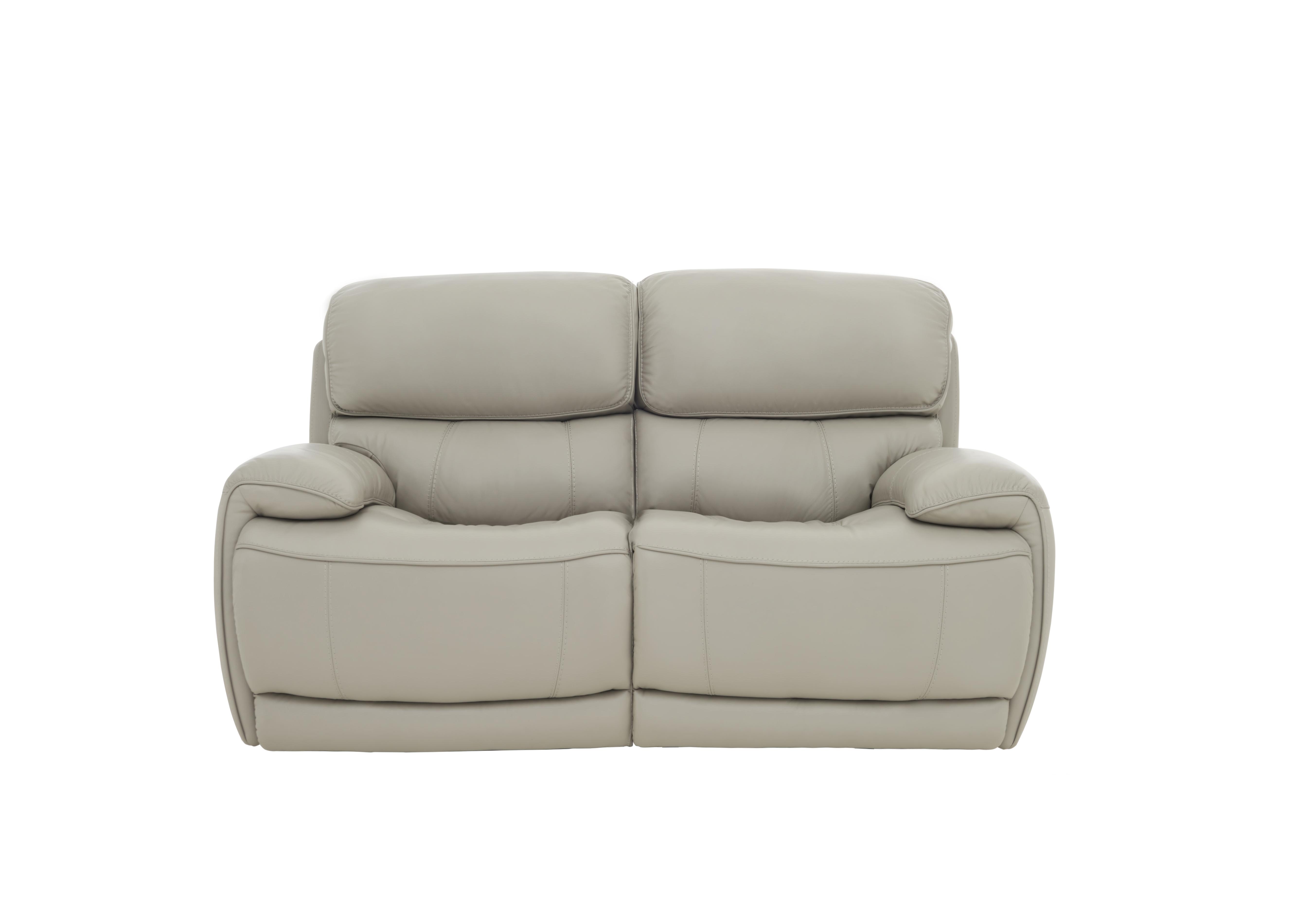 Rocco 2 Seater Leather Power Rocker Sofa with Power Headrests in Nc-946b Feather Grey on Furniture Village
