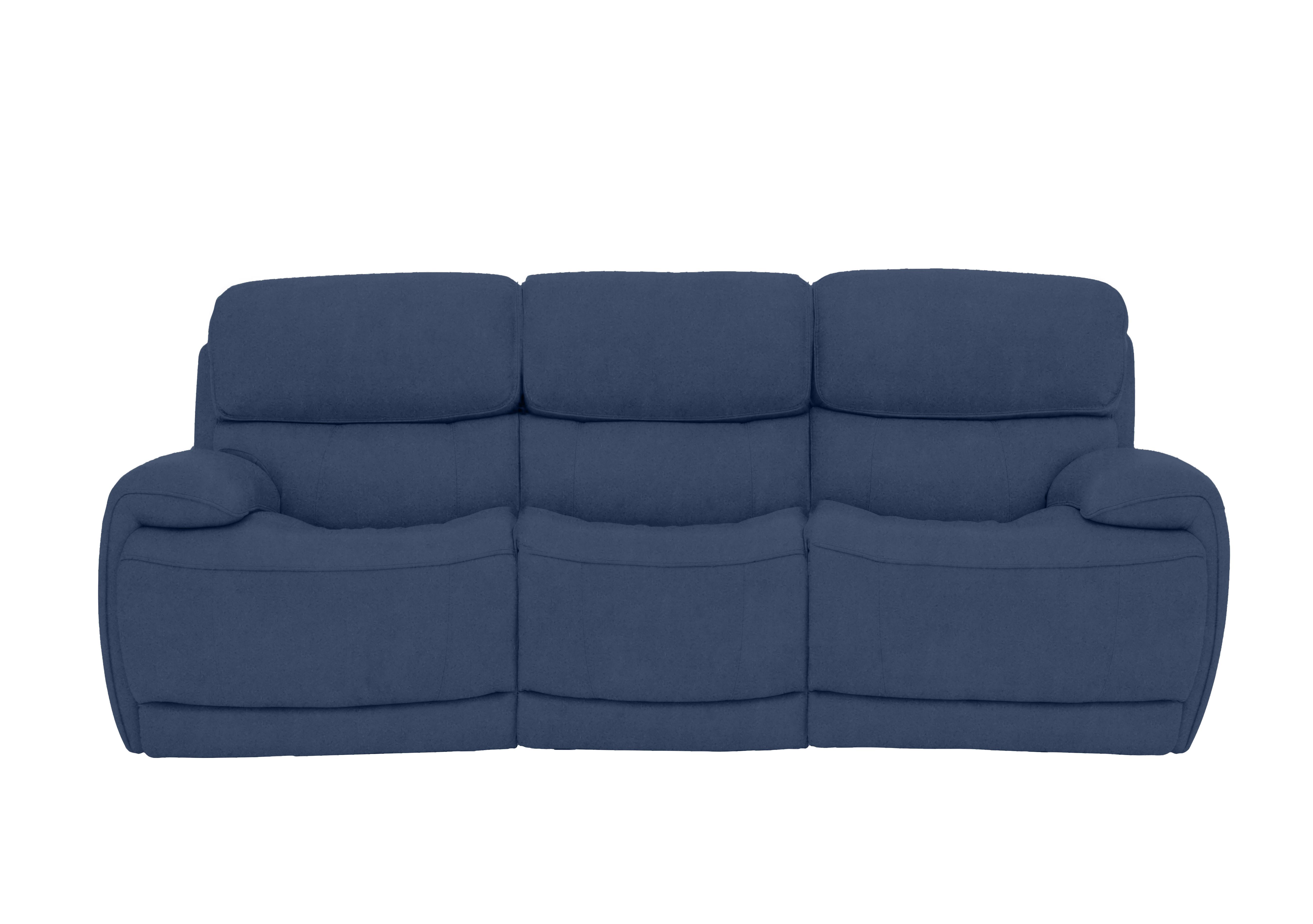 Rocco 3 Seater Fabric Power Rocker Sofa with Power Headrests in Bfa-Blj-R10 Blue on Furniture Village