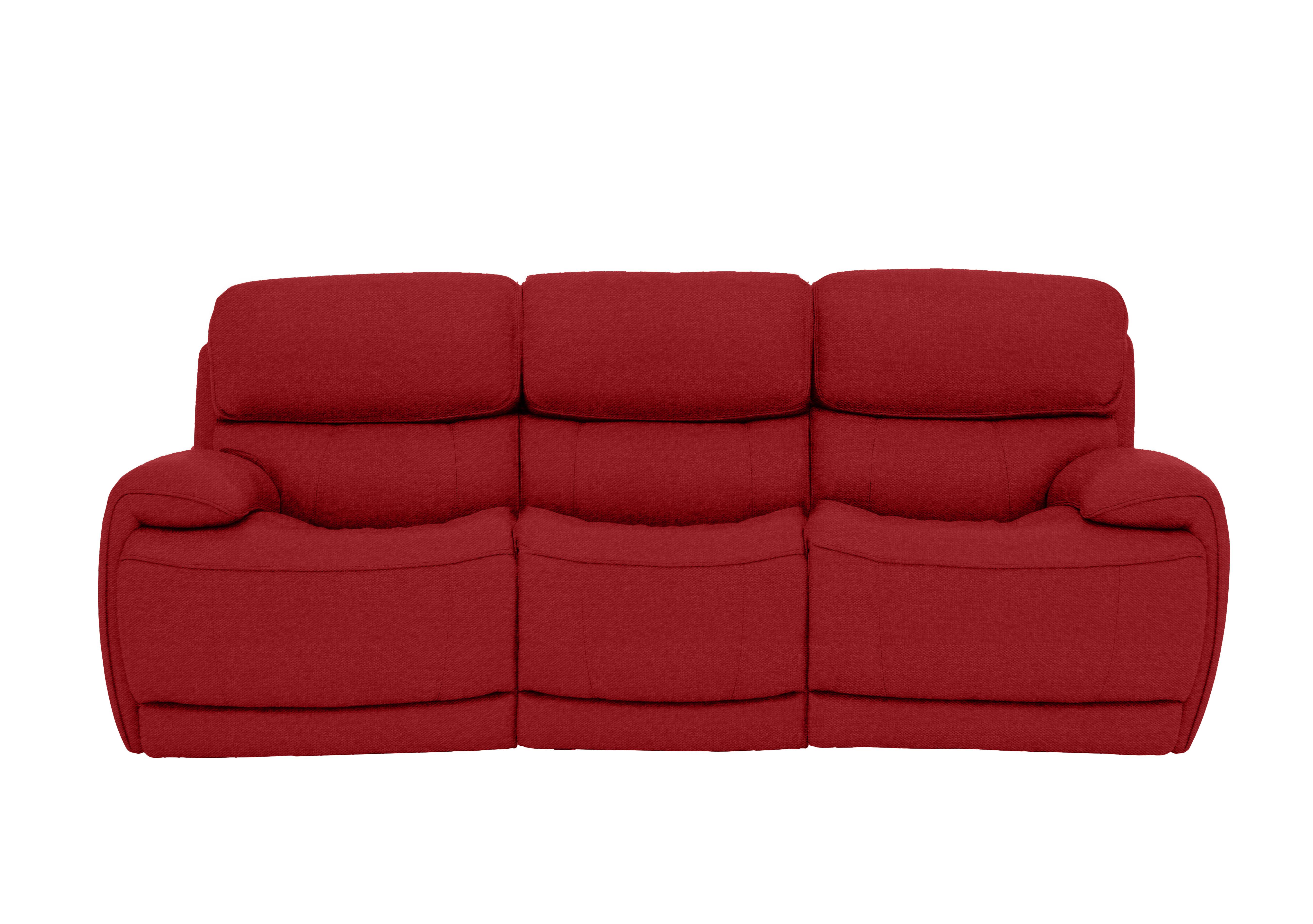 Rocco 3 Seater Fabric Power Rocker Sofa with Power Headrests in Fab-Blt-R29 Red on Furniture Village