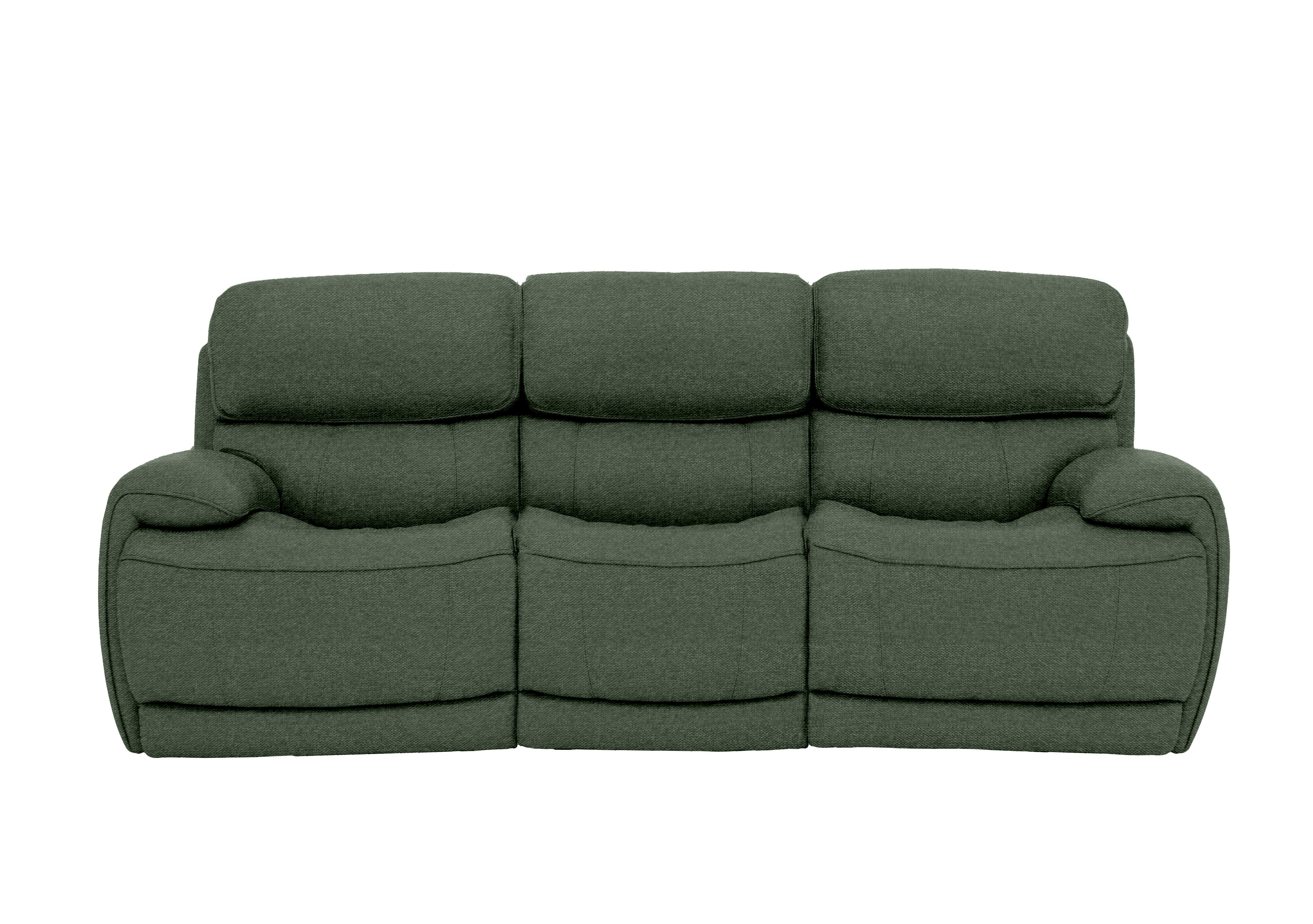 Rocco 3 Seater Fabric Power Rocker Sofa with Power Headrests in Fab-Ska-R48 Moss Green on Furniture Village