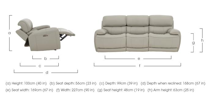 Rocco 3 Seater Leather Power Rocker Sofa with Power Headrests in  on Furniture Village
