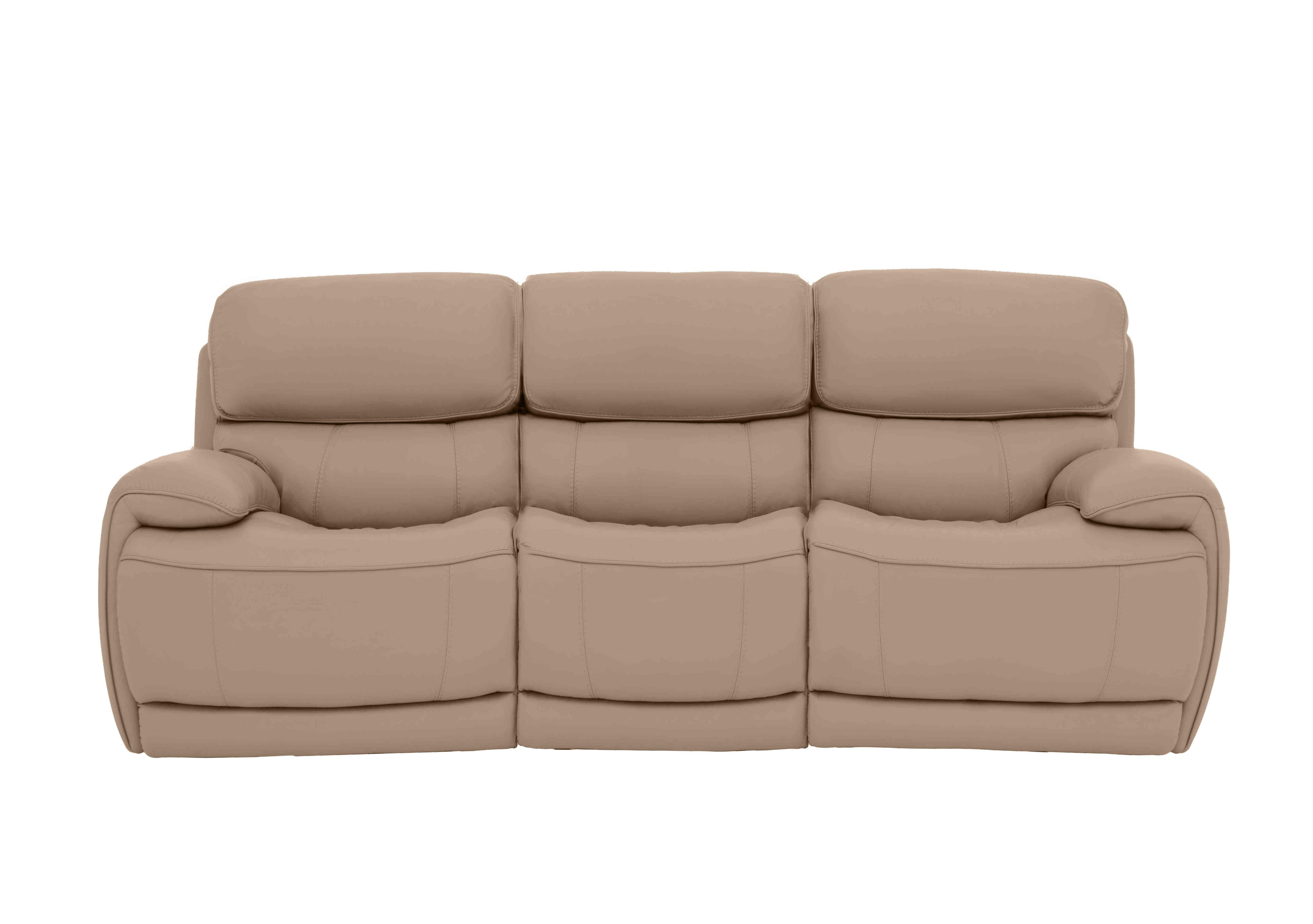 Rocco 3 Seater Leather Power Rocker Sofa with Power Headrests in Bv-039c Pebble on Furniture Village