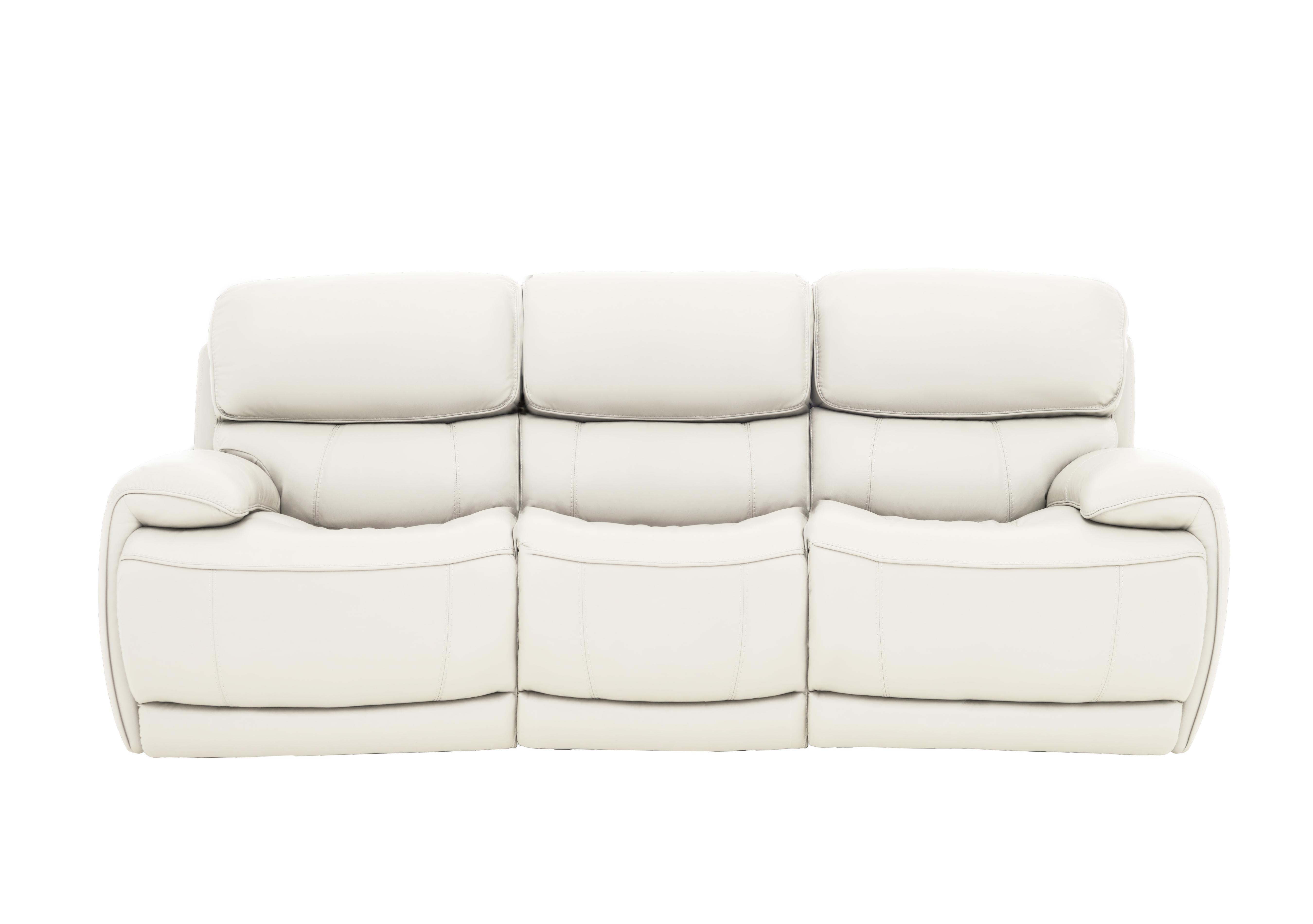 Rocco 3 Seater Leather Power Rocker Sofa with Power Headrests in Bv-744d Star White on Furniture Village