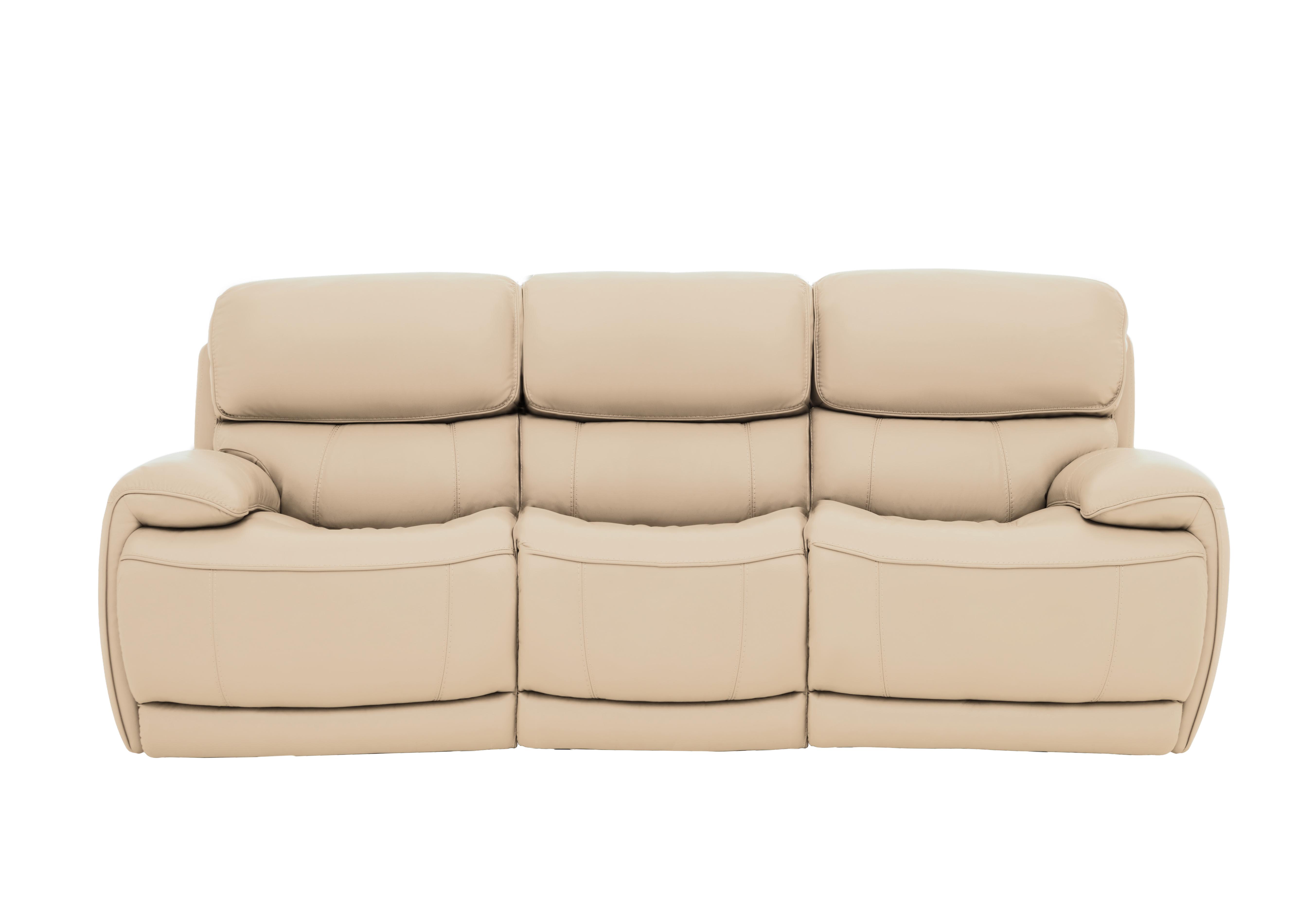 Rocco 3 Seater Leather Power Rocker Sofa with Power Headrests in Bv-862c Bisque on Furniture Village
