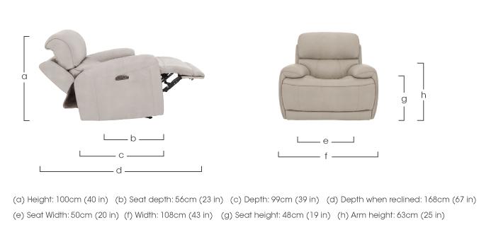 Rocco Fabric Rocker Armchair with Power Headrests in  on Furniture Village