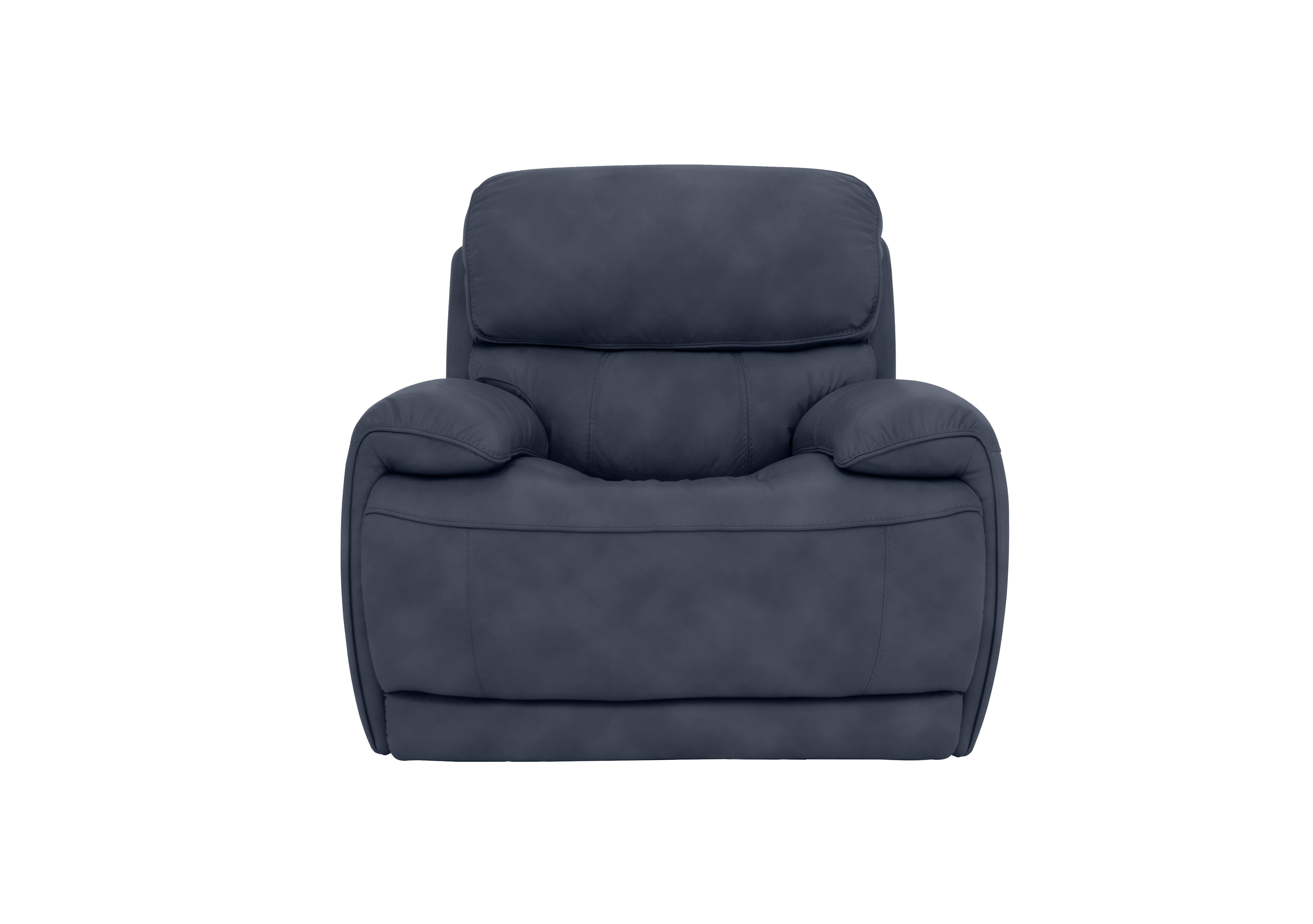 Rocco Fabric Rocker Armchair with Power Headrests in Bfa-Ori-R23 Blue on Furniture Village
