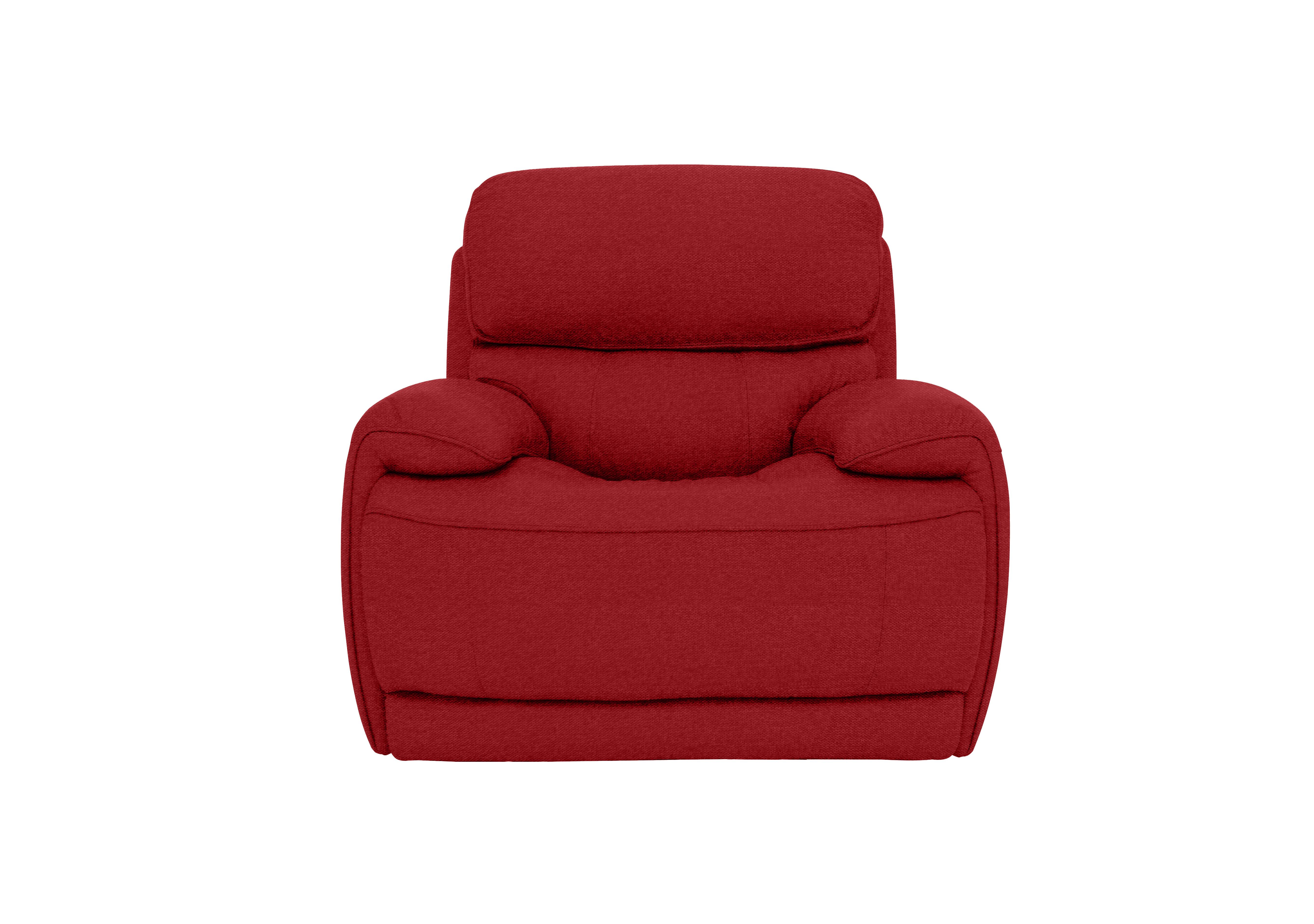 Rocco Fabric Rocker Armchair with Power Headrests in Fab-Blt-R29 Red on Furniture Village