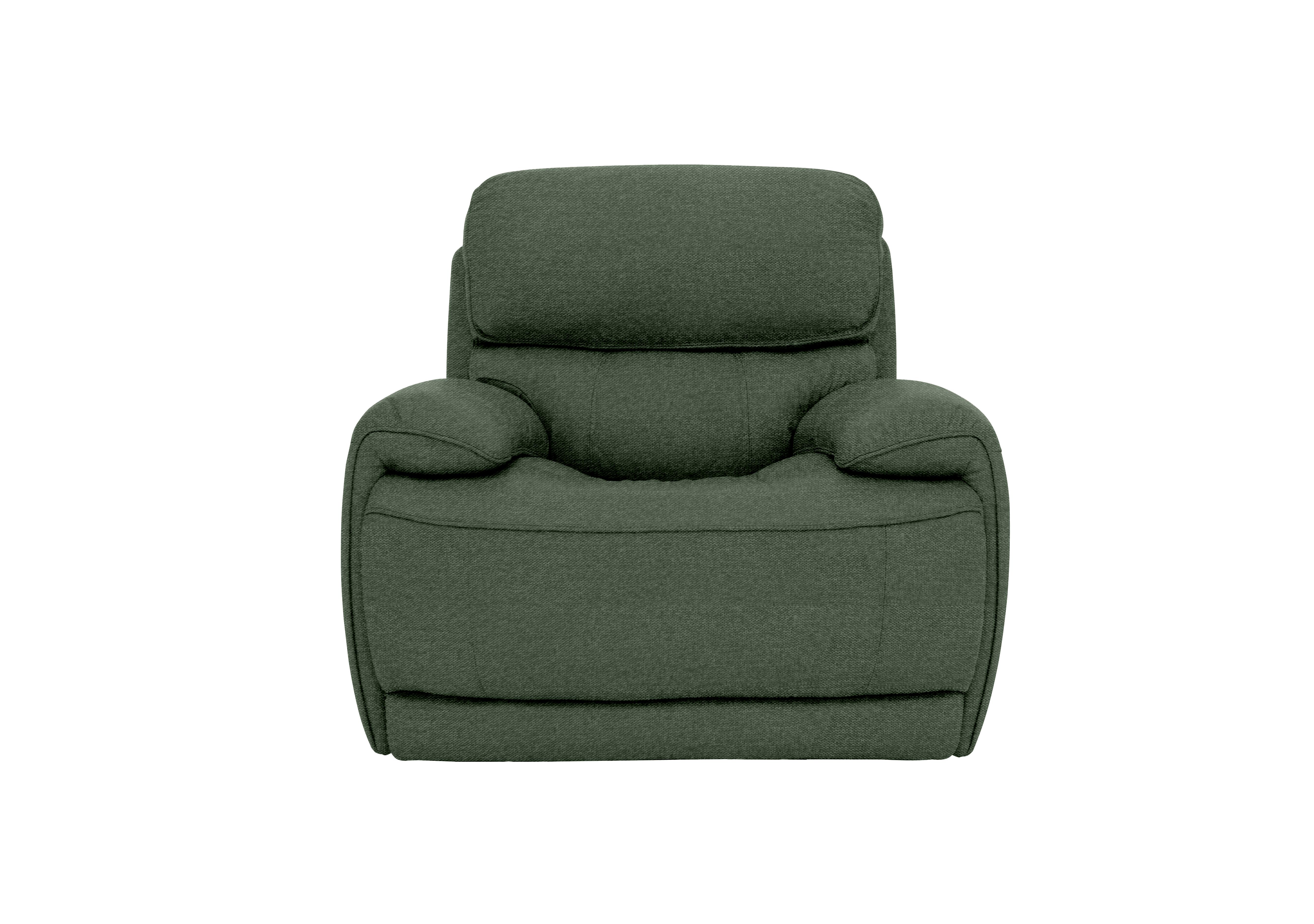 Rocco Fabric Rocker Armchair with Power Headrests in Fab-Ska-R48 Moss Green on Furniture Village