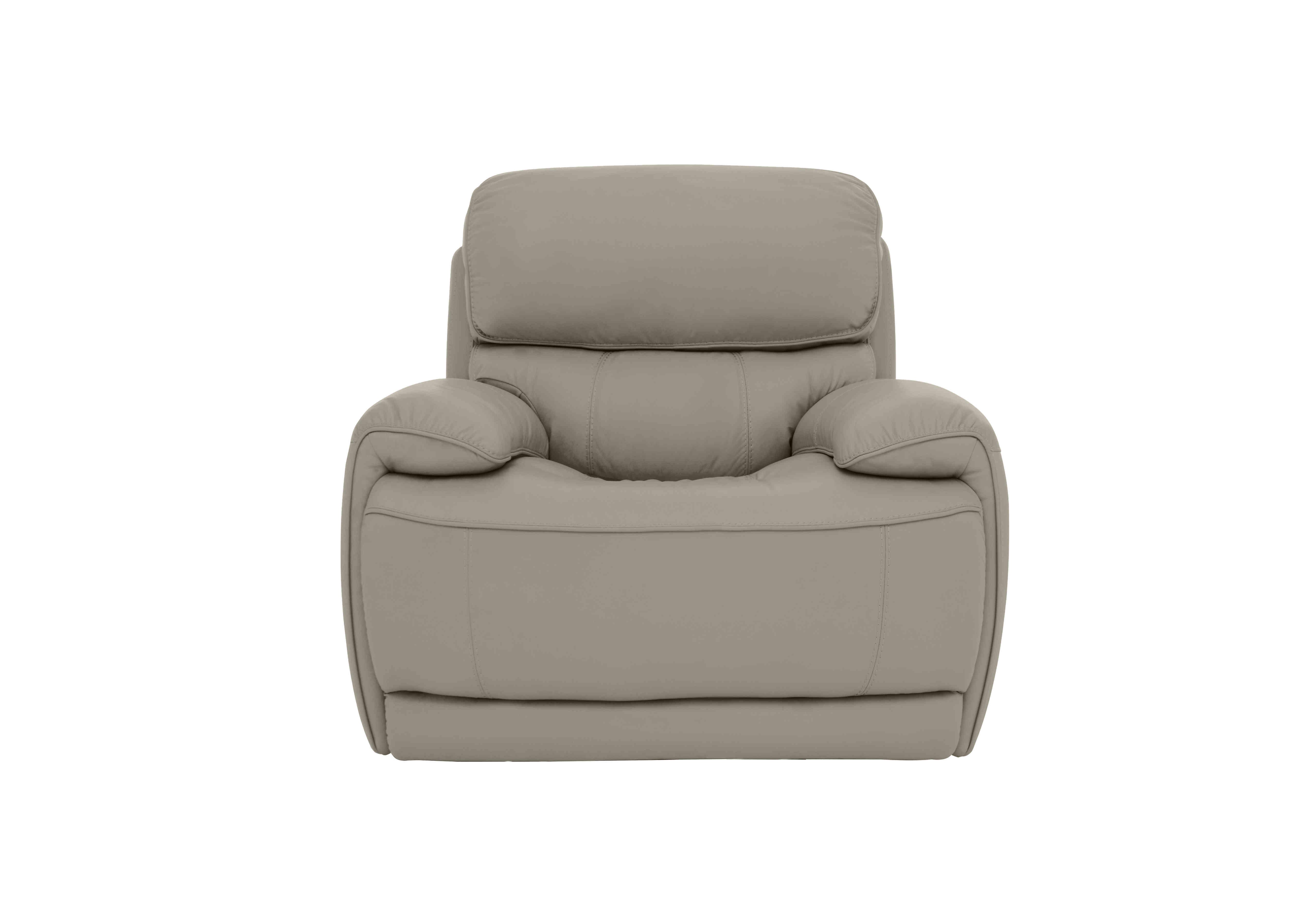 Rocco Leather Power Rocker Armchair with Power Headrests in Bv-946b Silver Grey on Furniture Village