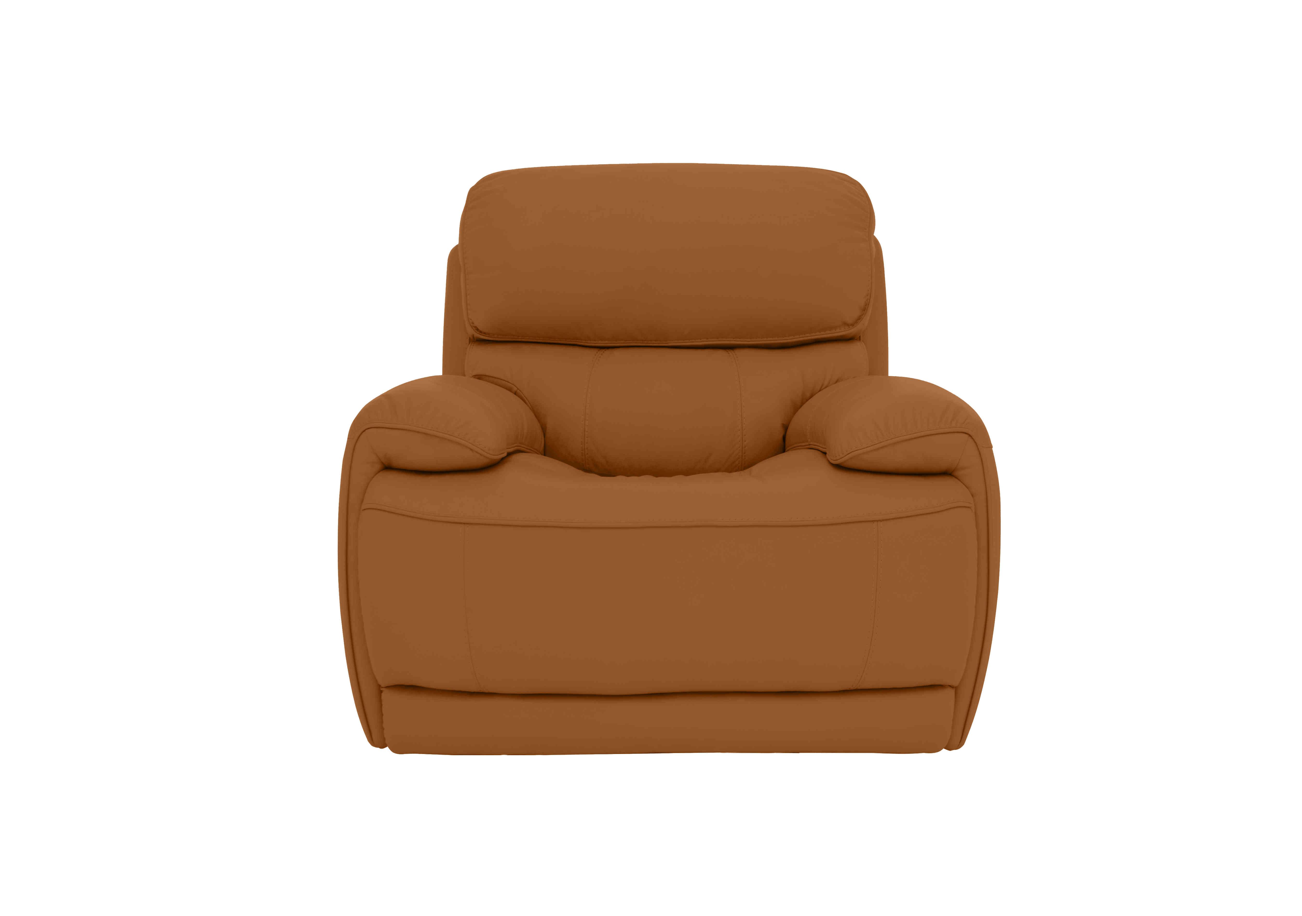 Rocco Leather Power Rocker Armchair with Power Headrests in Nc-334e Pecan Brown on Furniture Village