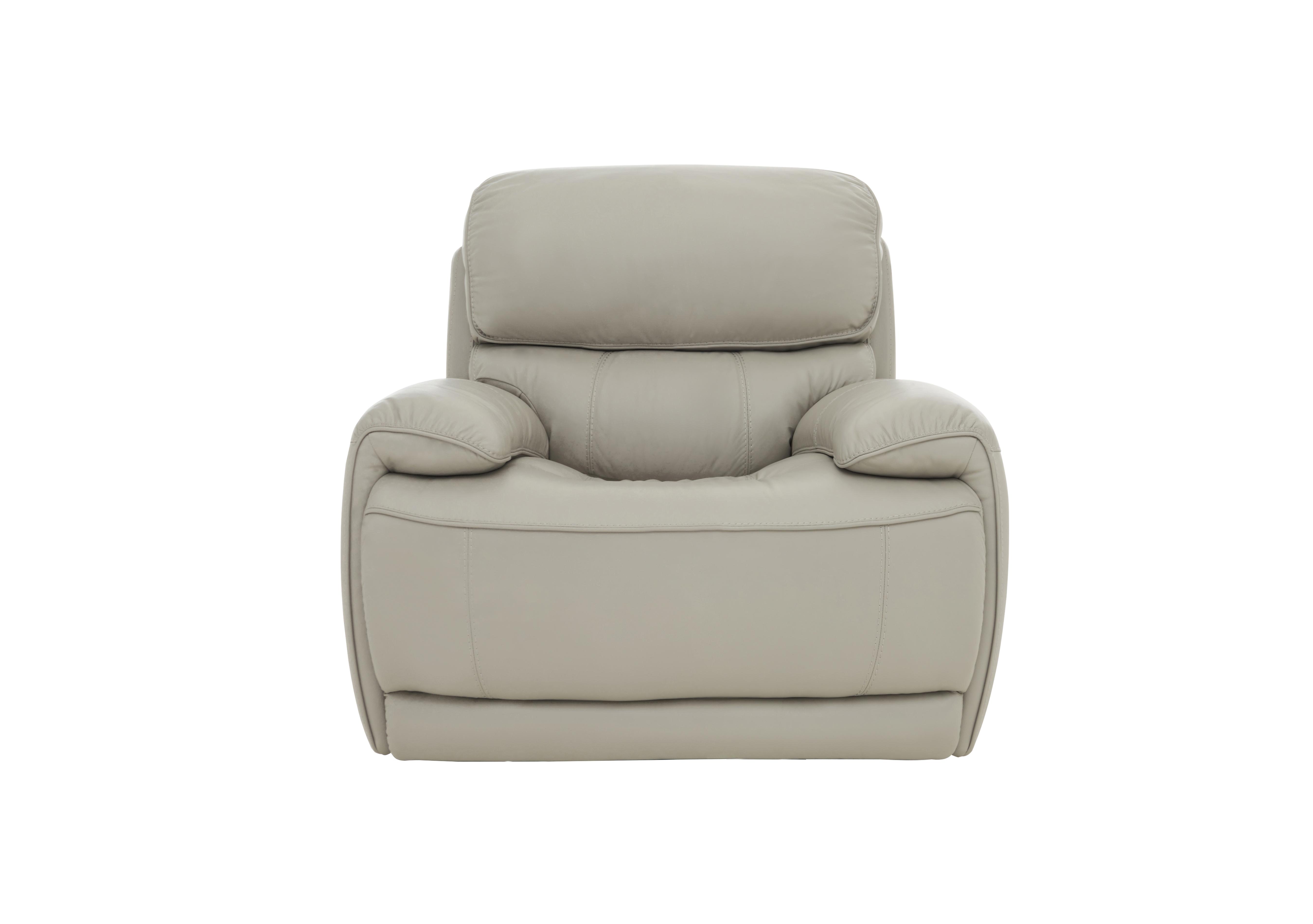 Rocco Leather Power Rocker Armchair with Power Headrests in Nc-946b Feather Grey on Furniture Village
