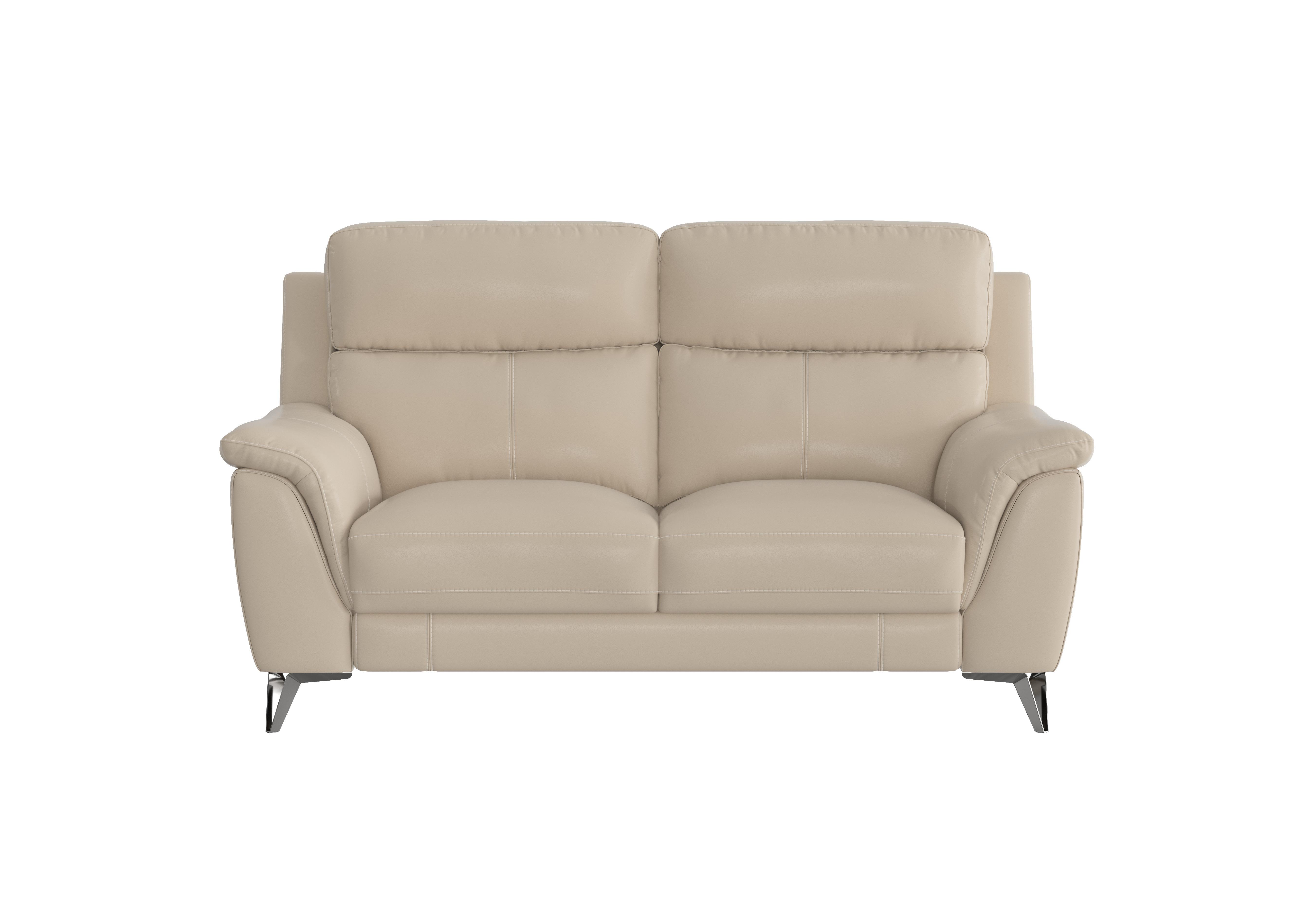 Contempo 2 Seater Leather Sofa in Bv-041e Dapple Grey on Furniture Village
