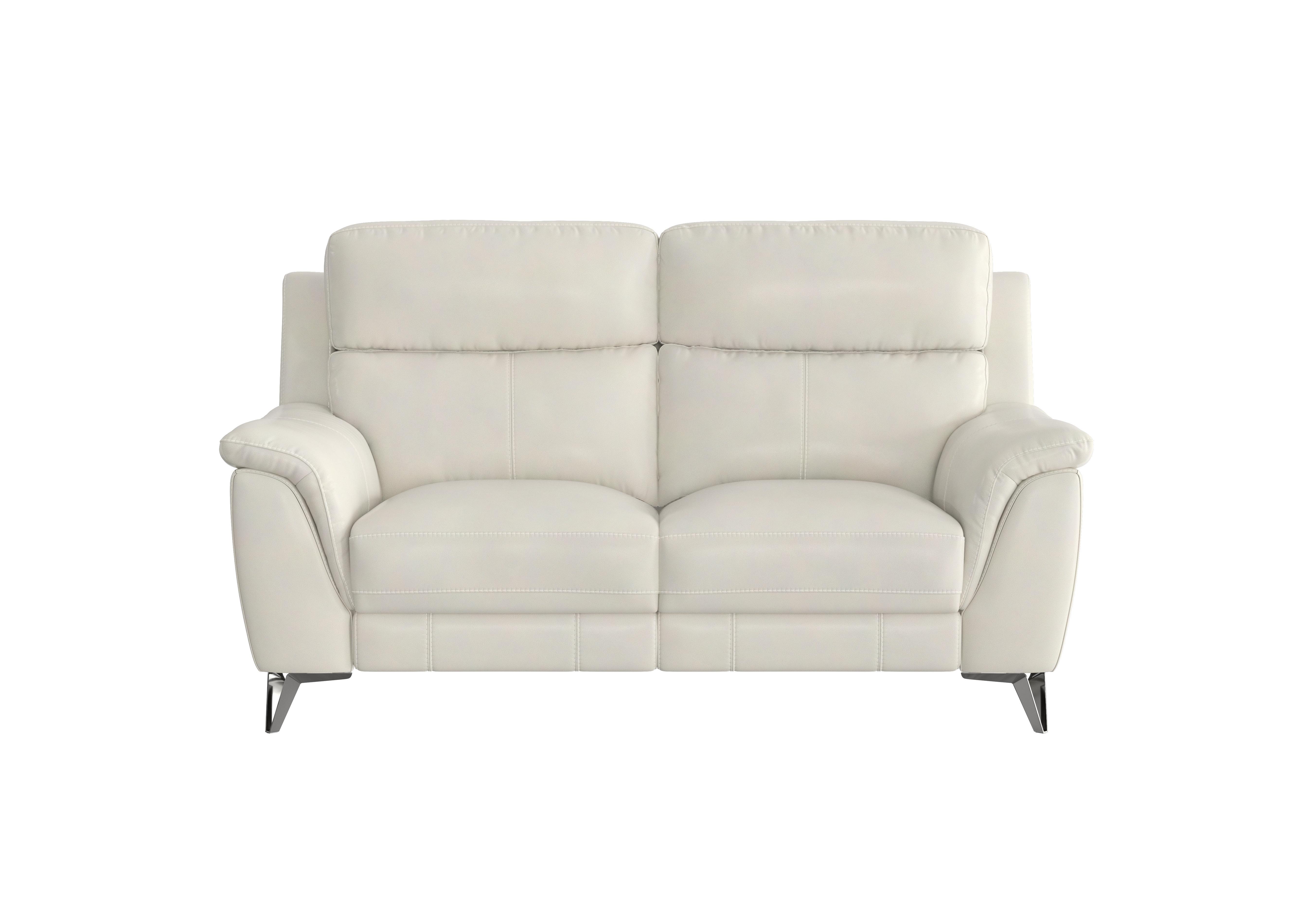Contempo 2 Seater Leather Sofa in Bv-156e Frost on Furniture Village