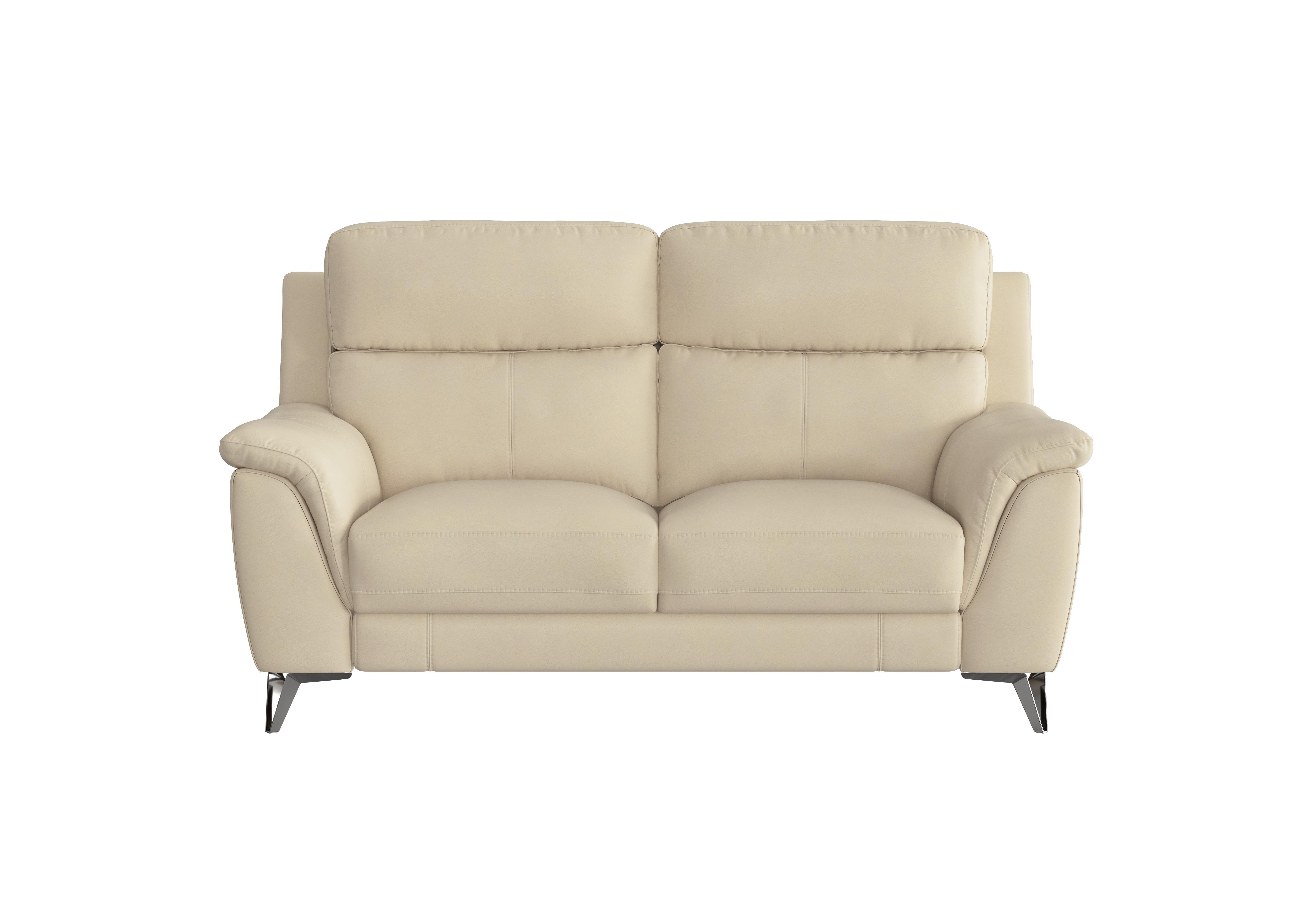Contempo 2 Seater Leather Sofa in Bv-862c Bisque on Furniture Village