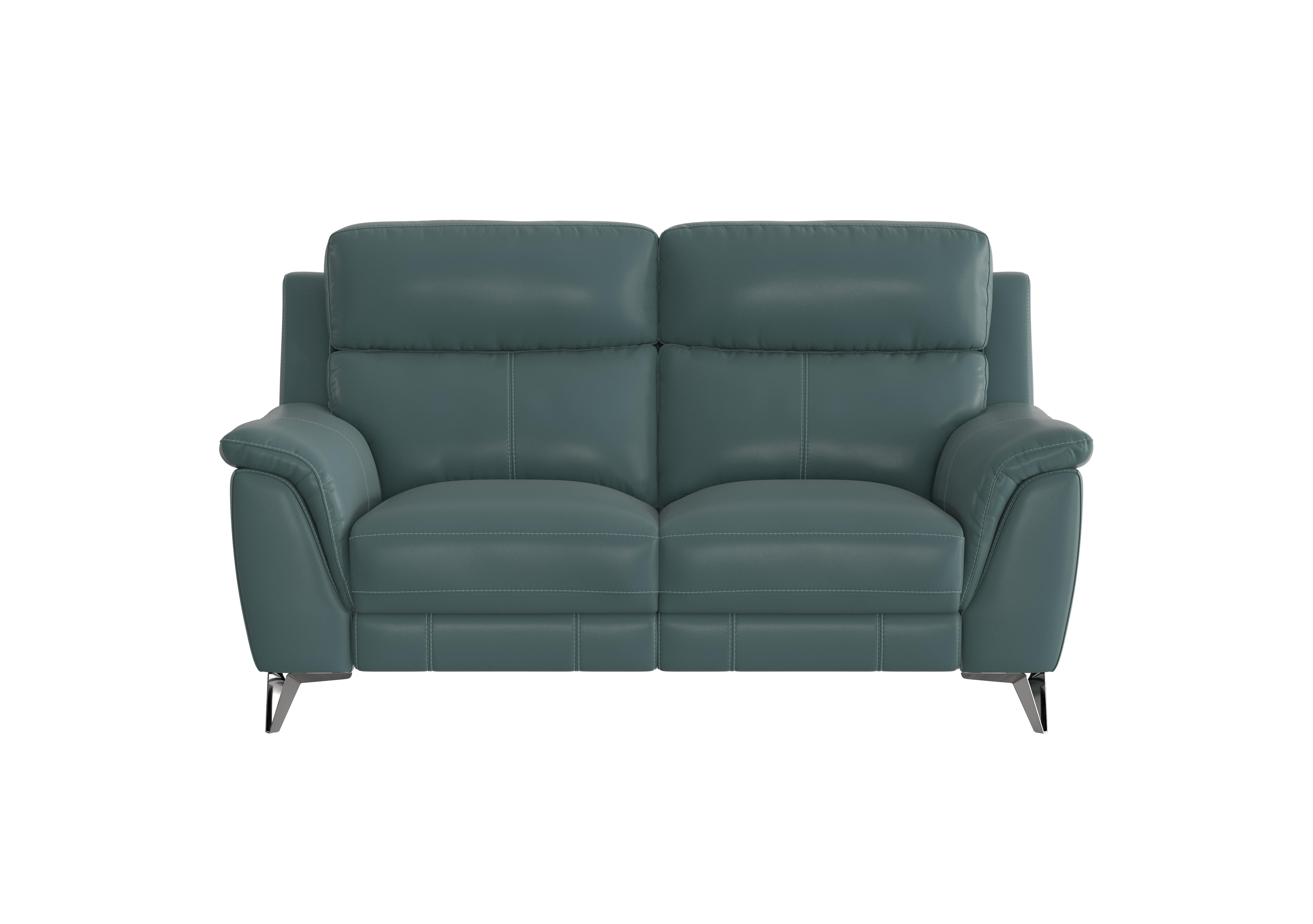 Contempo 2 Seater Leather Sofa in Nc-301e Lake Green on Furniture Village