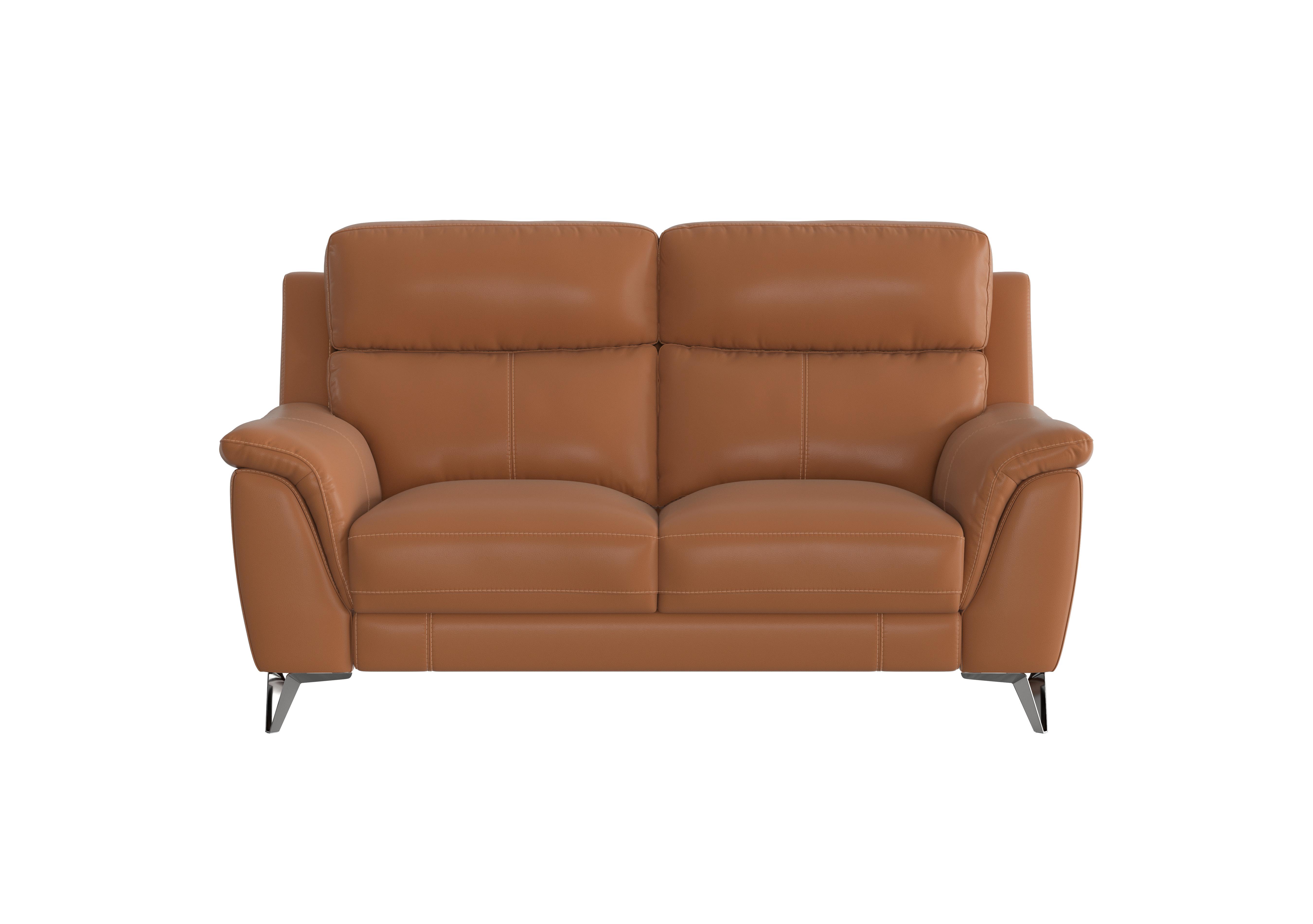 Contempo 2 Seater Leather Sofa in Nc-334e Pecan Brown on Furniture Village