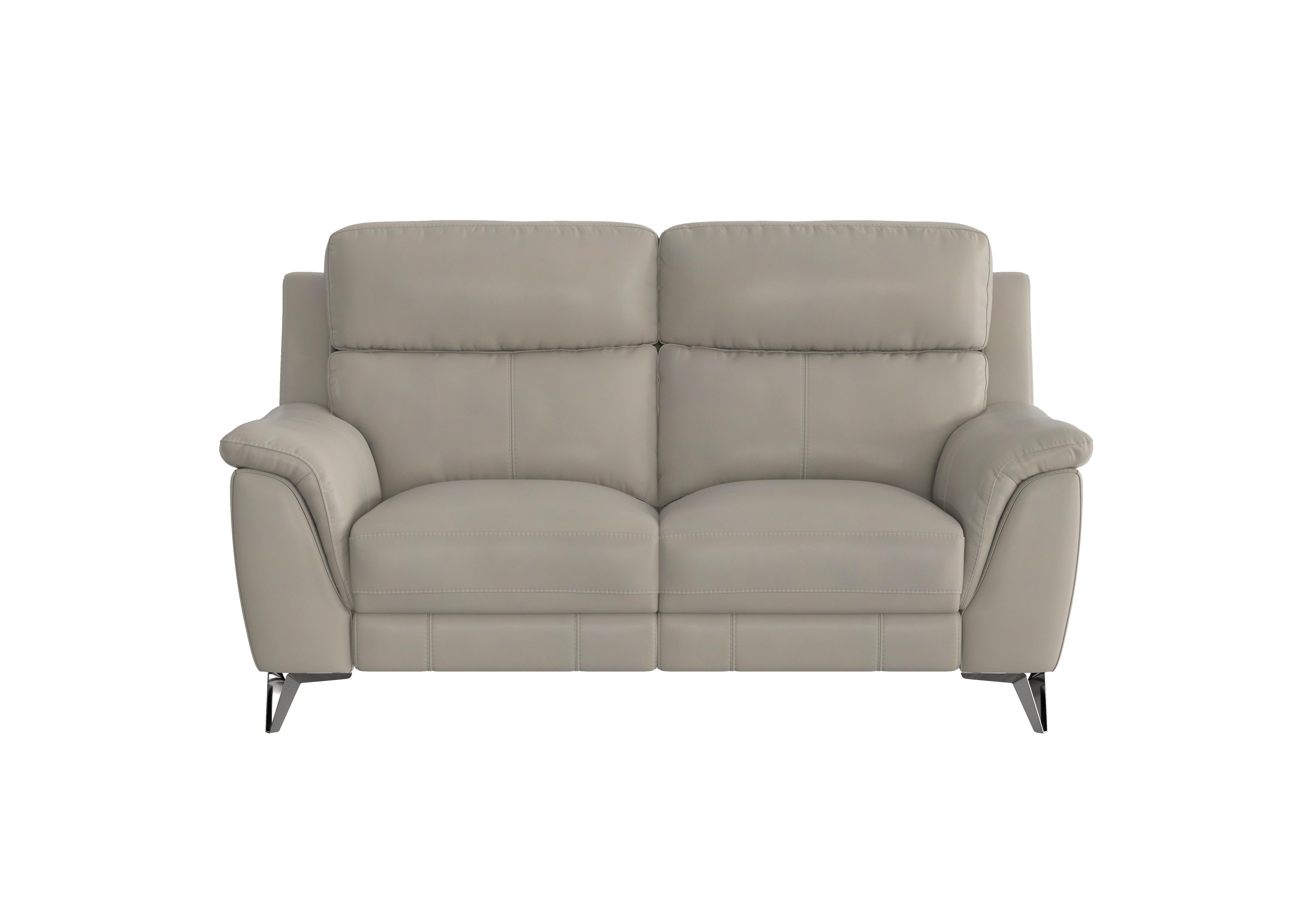 Contempo 2 Seater Leather Sofa in Nc-946b Feather Grey on Furniture Village