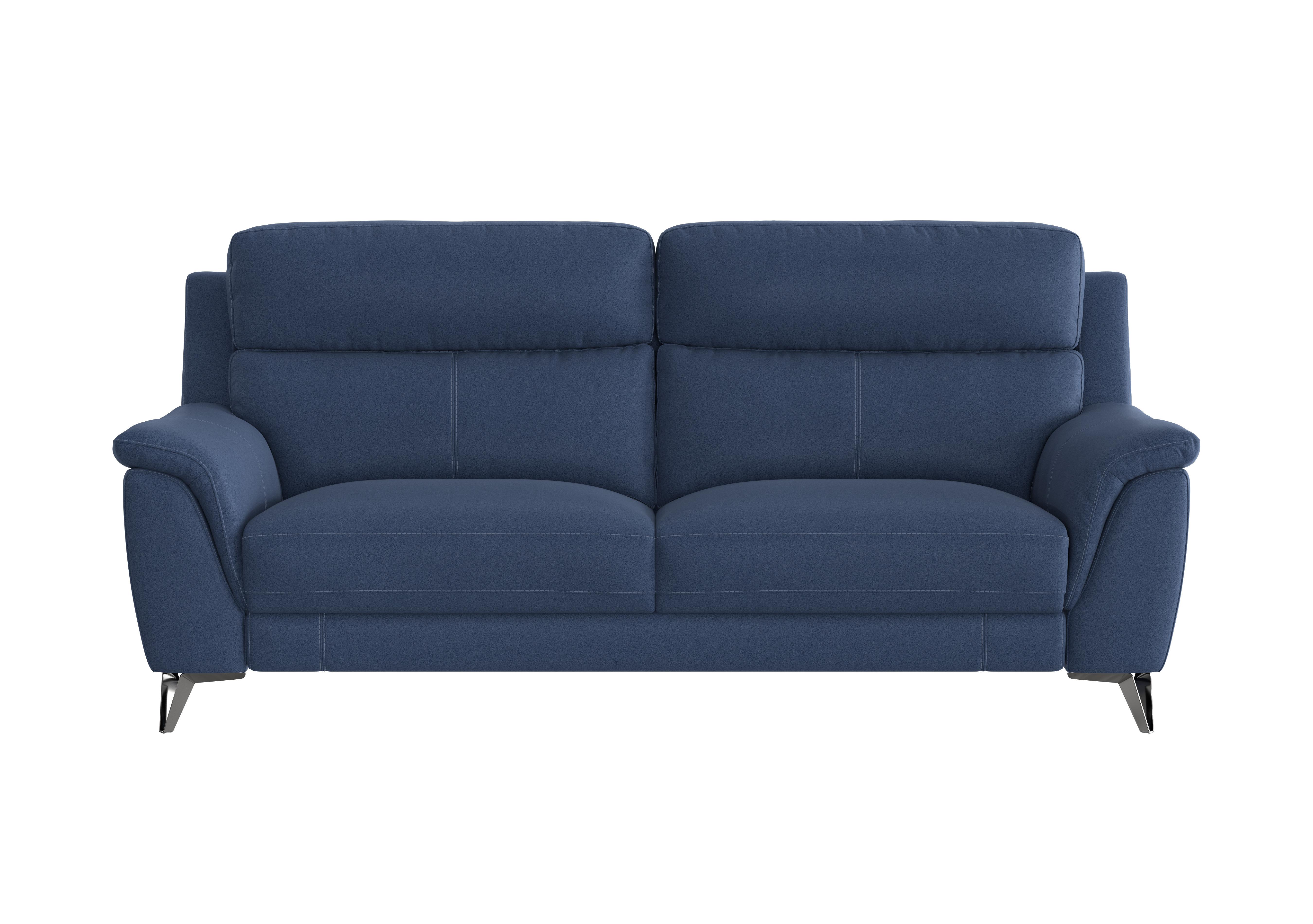 Contempo 3 Seater Fabric Sofa in Bfa-Blj-R10 Blue on Furniture Village